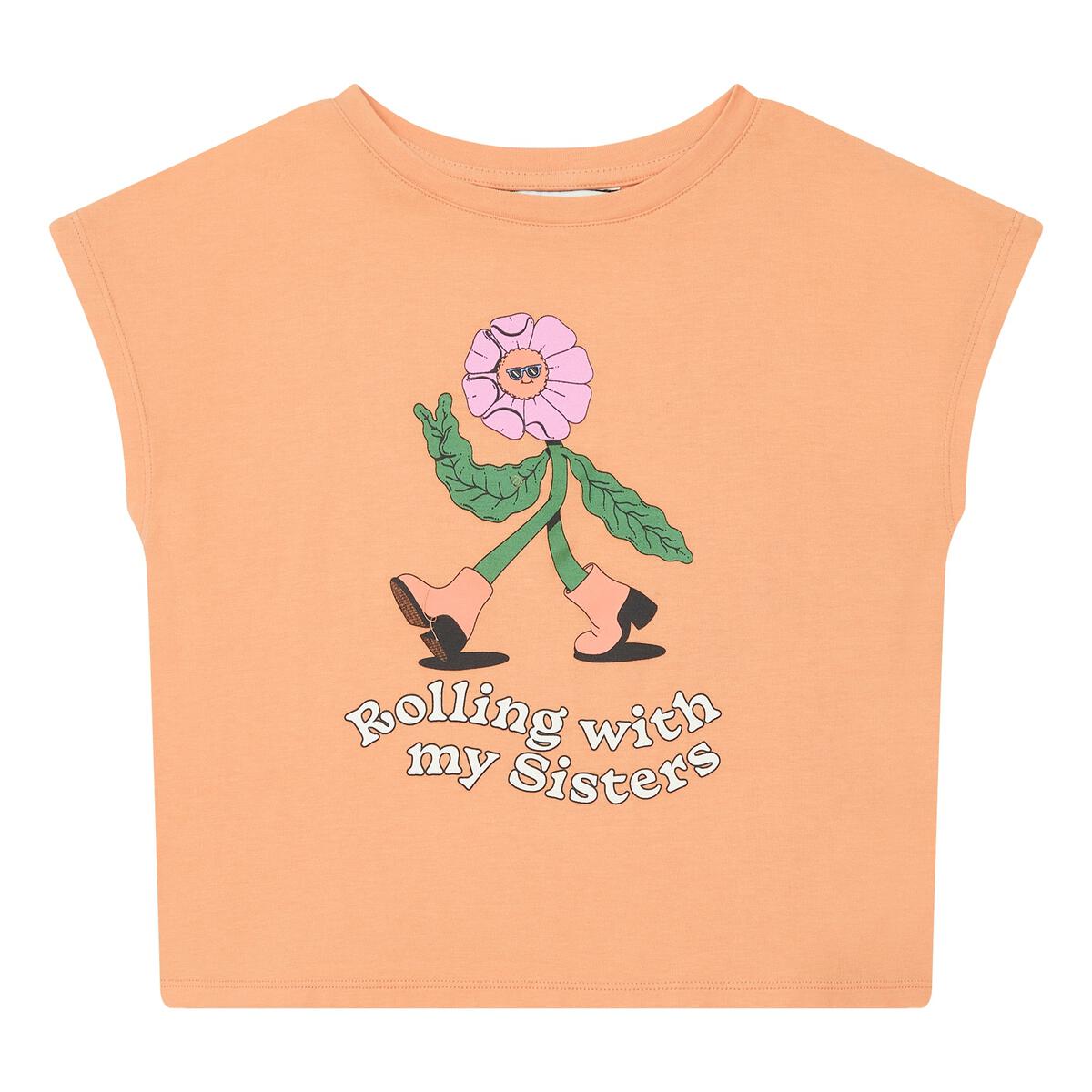 Lauren Martin Flower T-Shirt & Ribbed Shorts | Papaye/Green