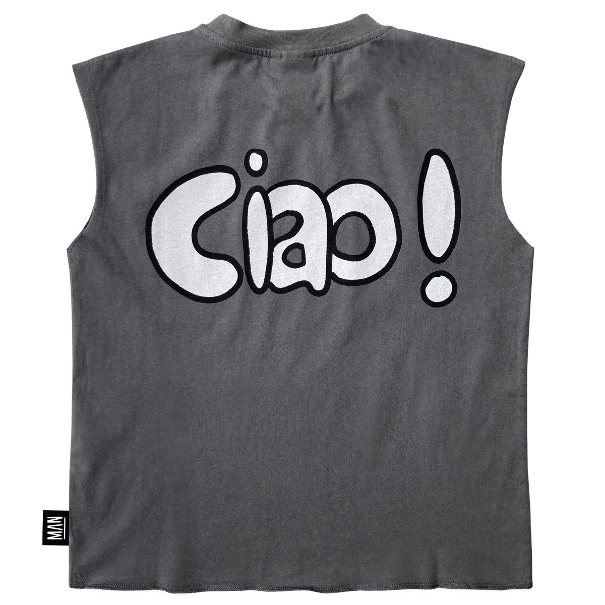 'HEY YOU' ON Front & 'CIAO' On Back Tank | Vintage Grey