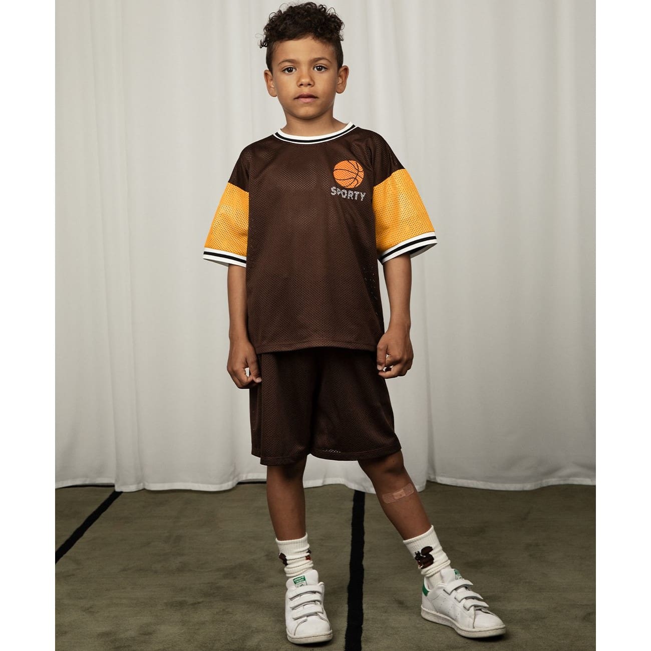 Basketball Mesh Tshirt & Shorts | Brown