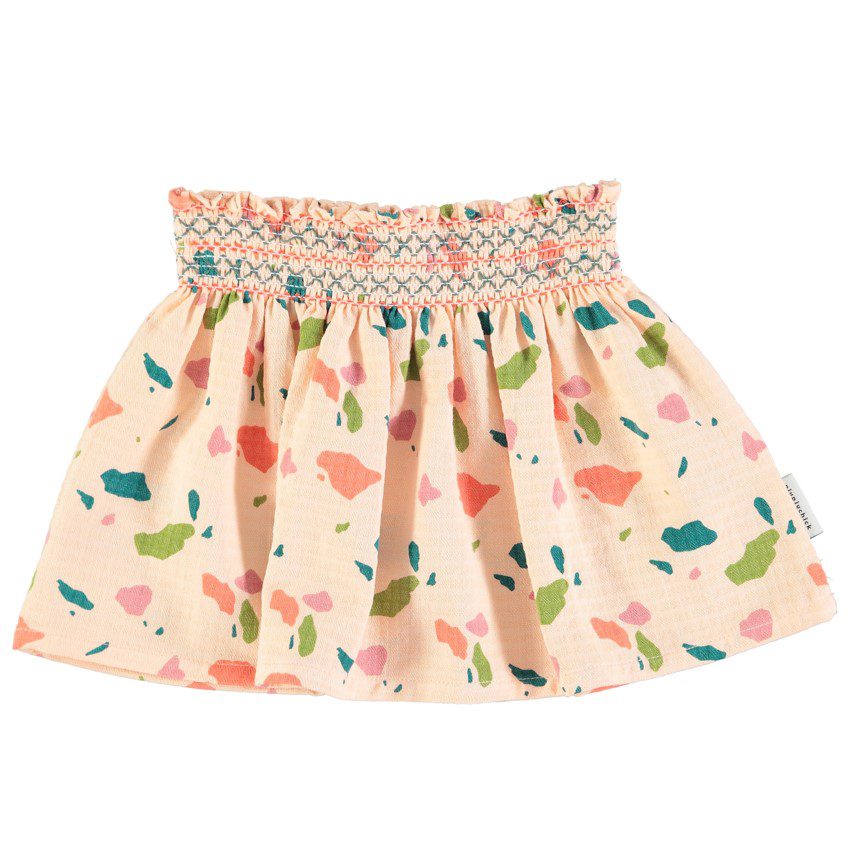 Skirt | Pink W/ Multicolor Geometric Allover