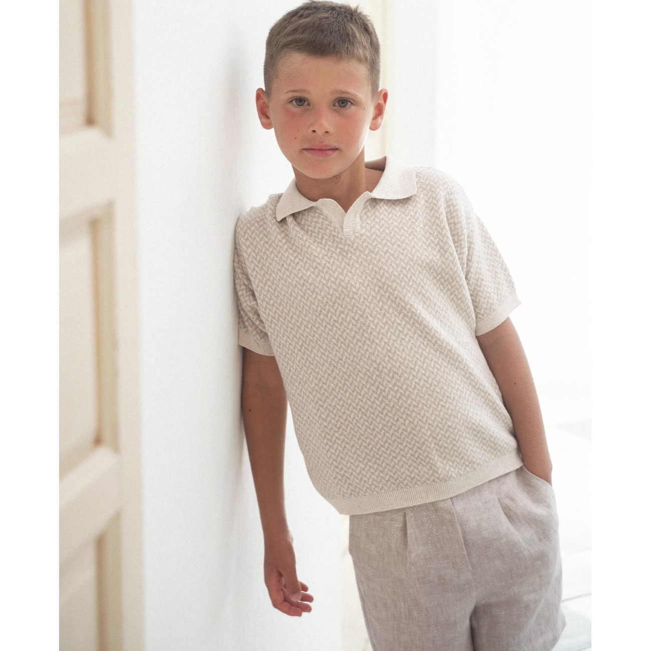 Beige Knitted Jersey