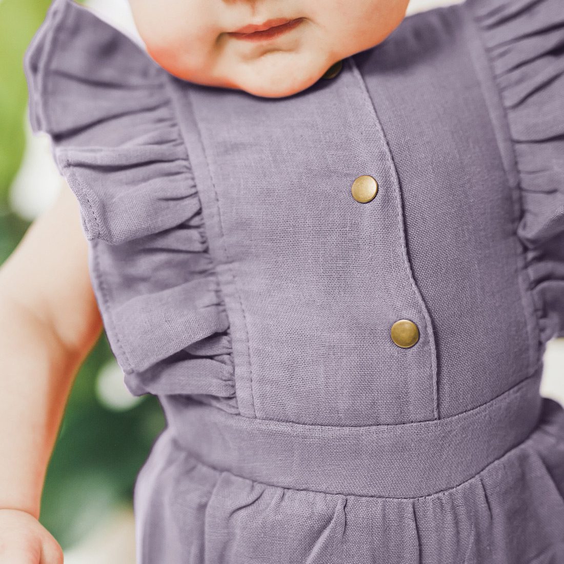 Muslin Ruffle Bodysuit | Amethyst