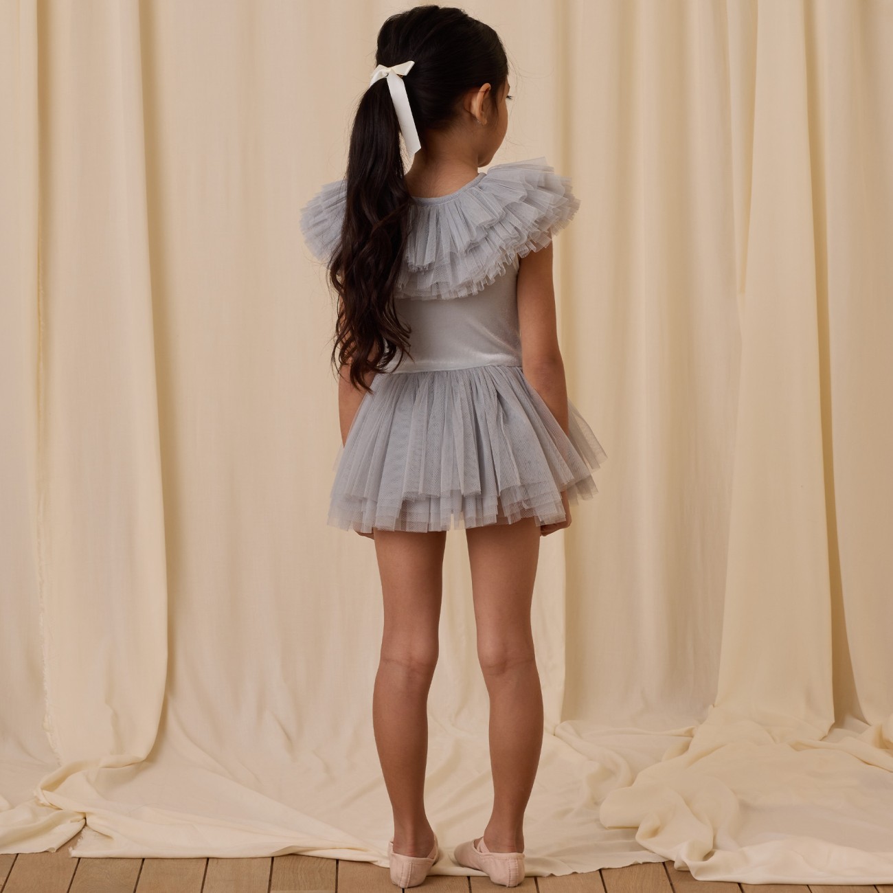 Ruffle Tulle Collar | Powder Blue