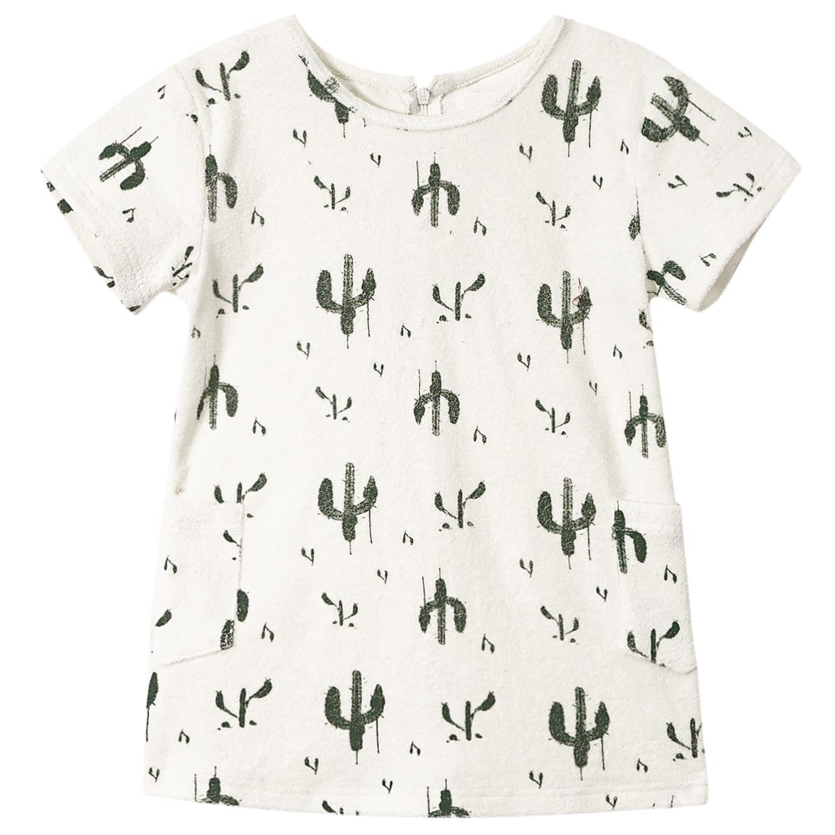 Girls Shift Terry Dress W/ Pockets | Off-White