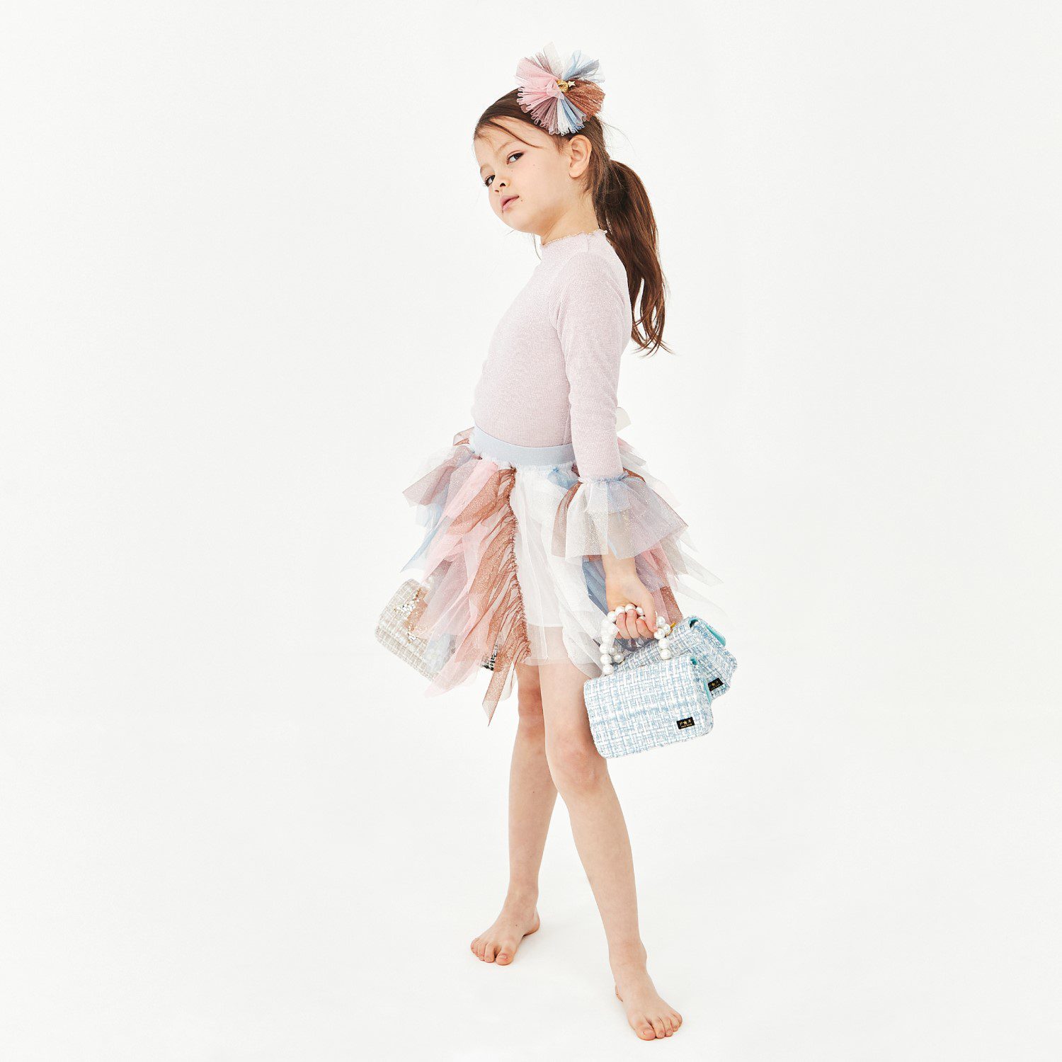 Waved Top Skirt Set