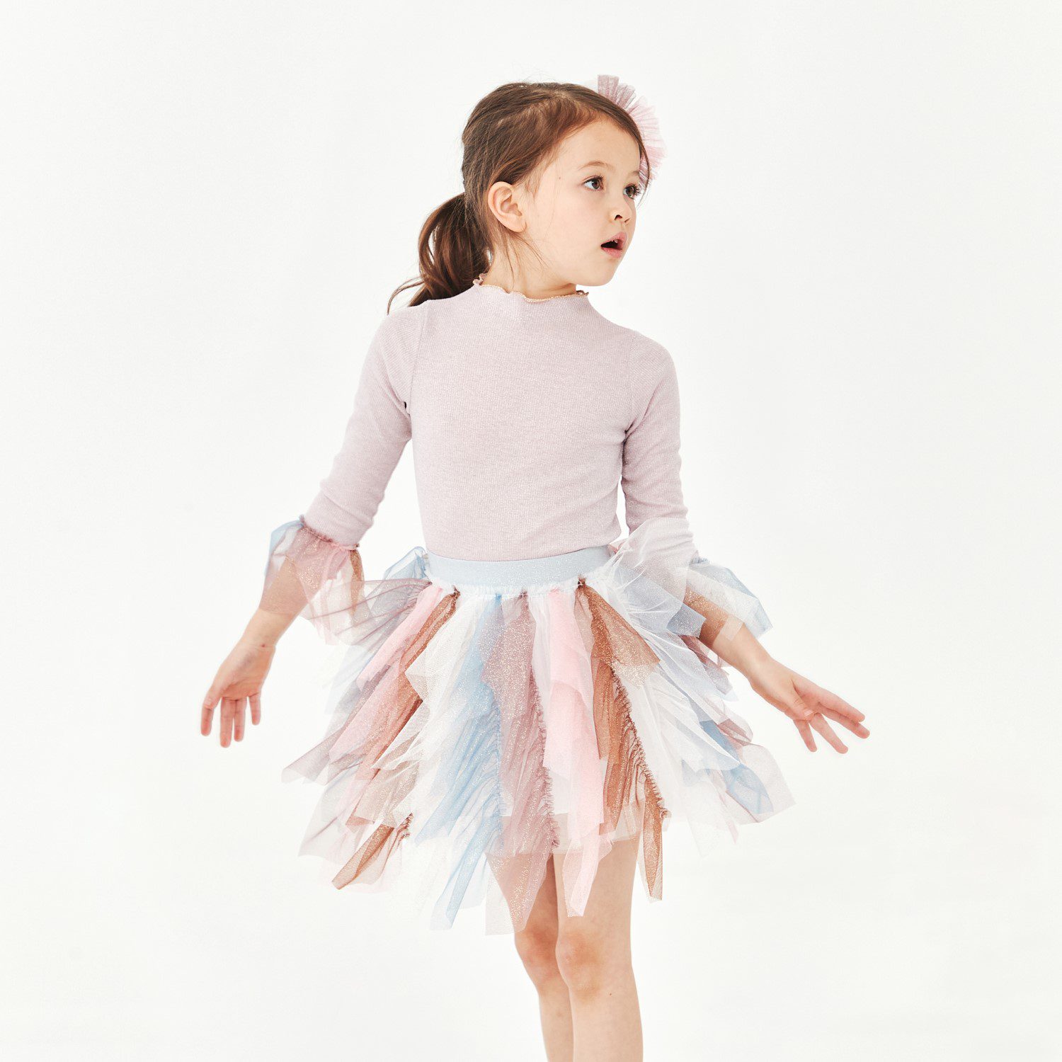 Waved Top Skirt Set