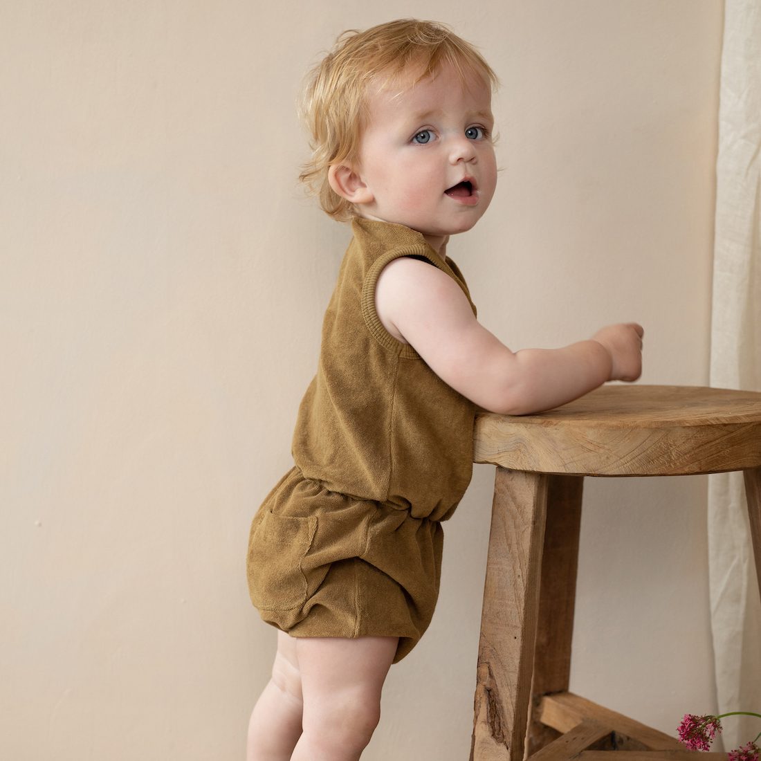 Dried Herb Frotté Playsuit
