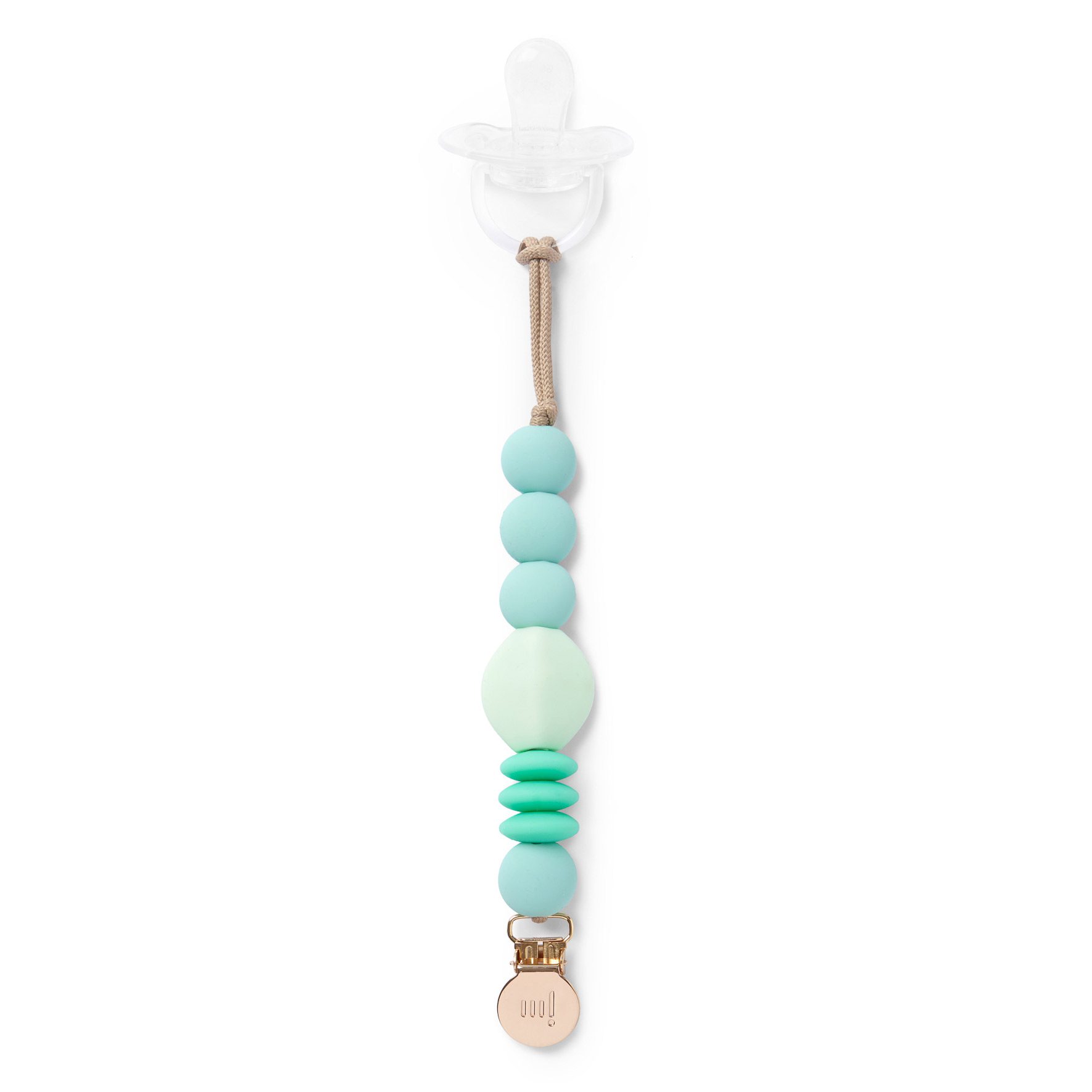 Aqua Pacifier Clip