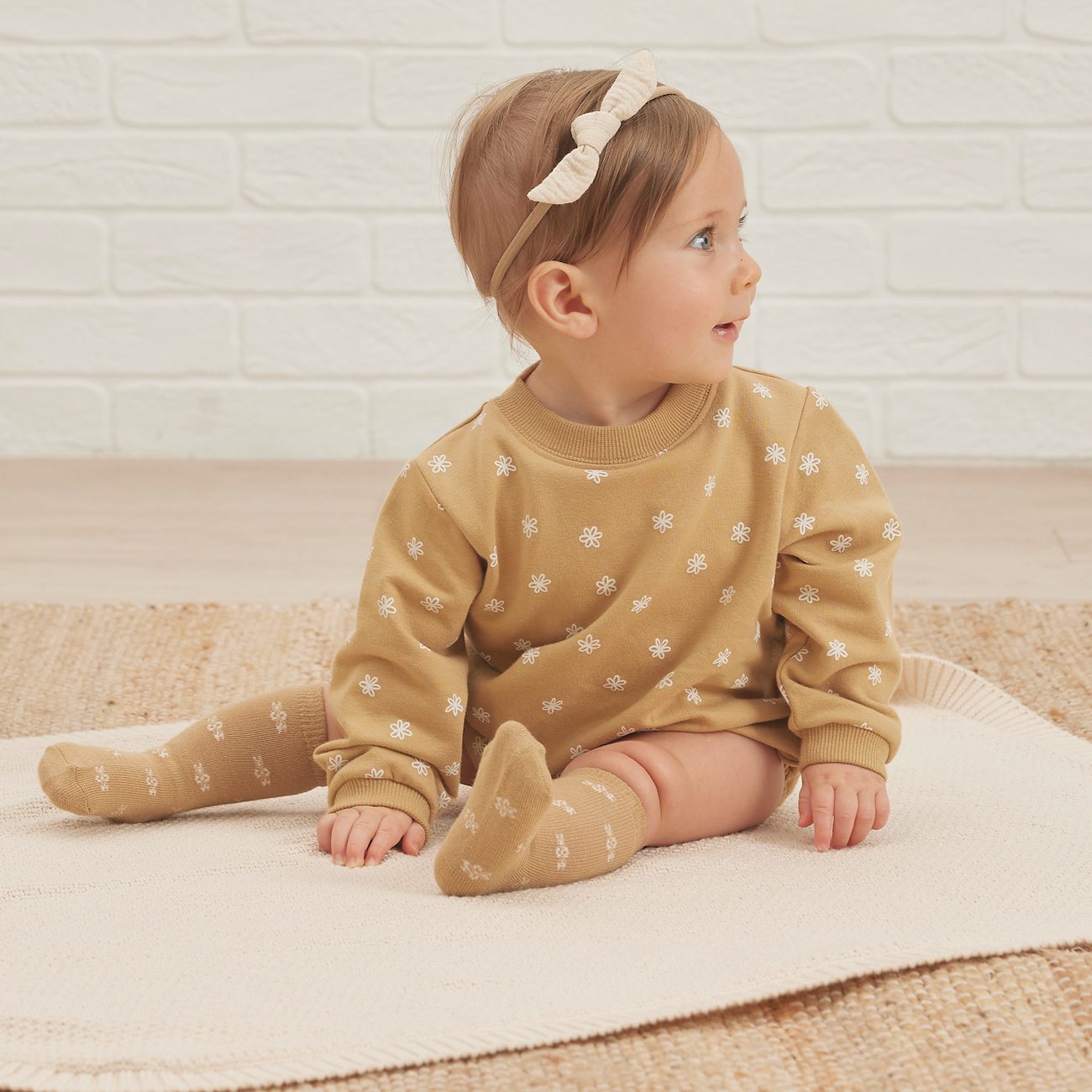 Bubble Fleece Romper | Daisy