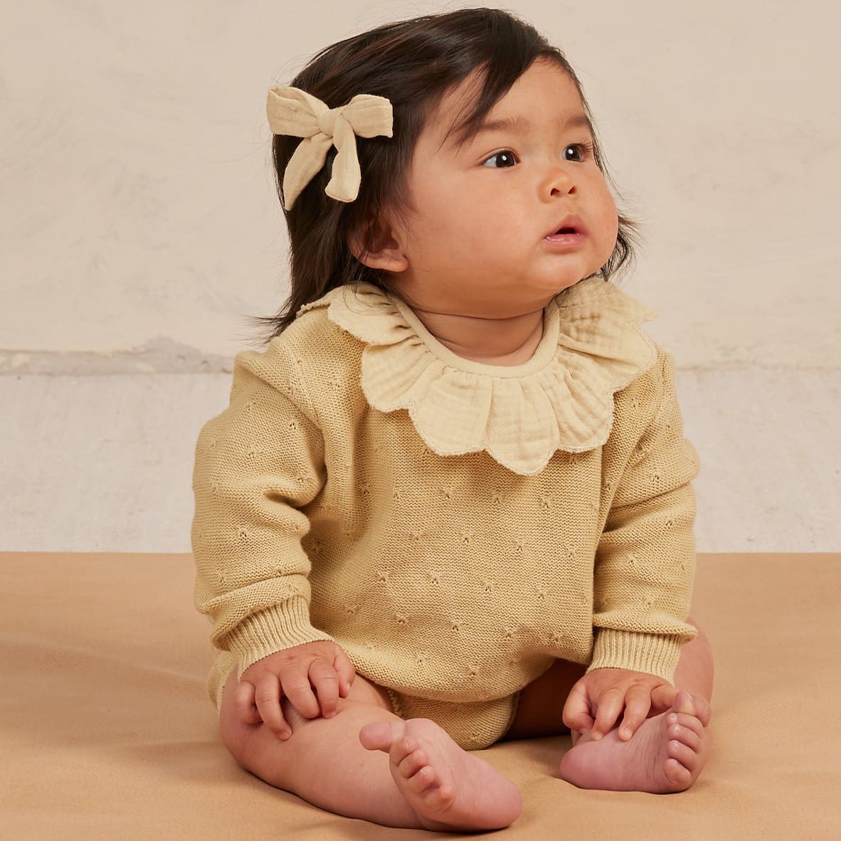 Petal Knit Sweater & Bloomer | Lemon