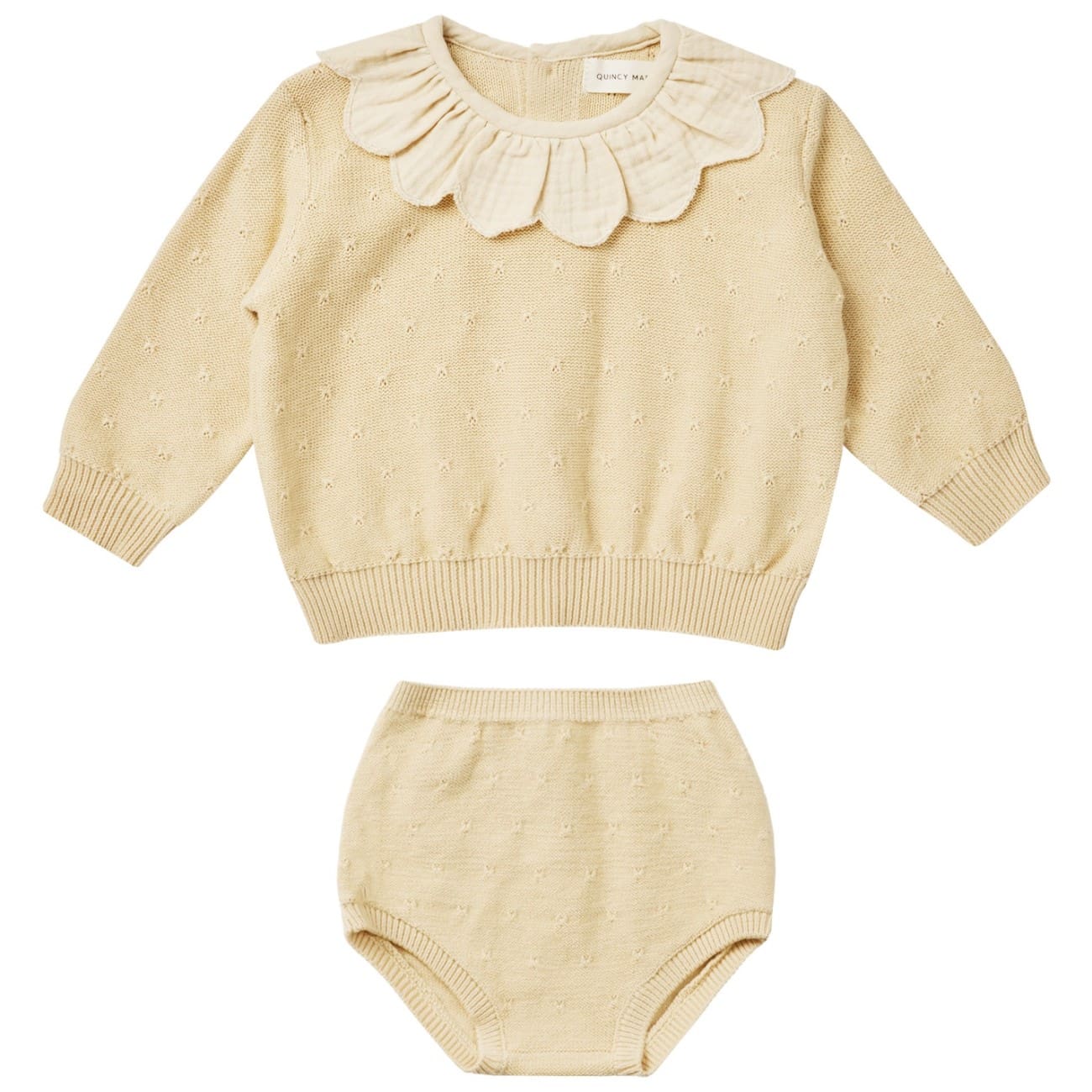 Petal Knit Sweater & Bloomer | Lemon
