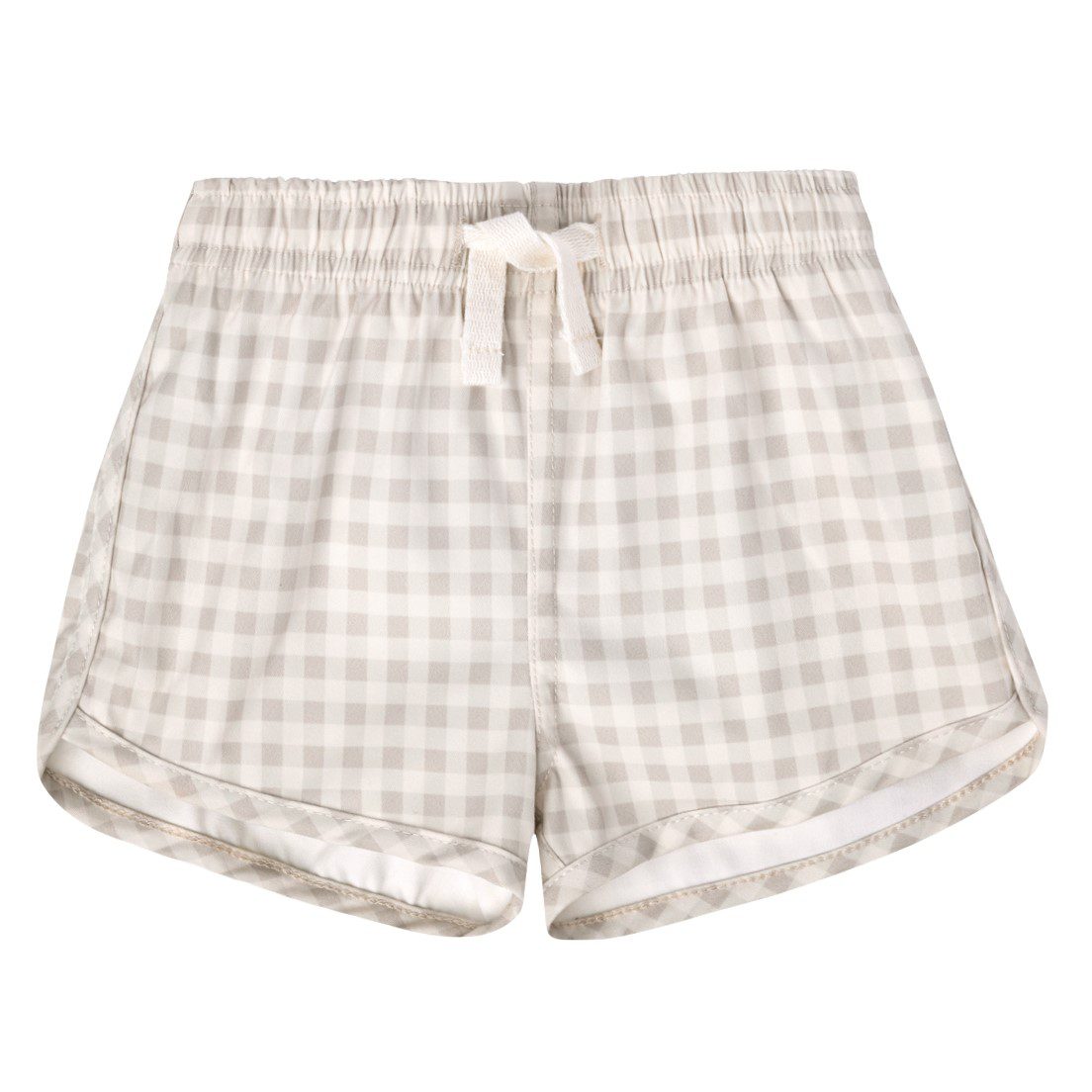Boys Swim Shorts | Silver Gingham
