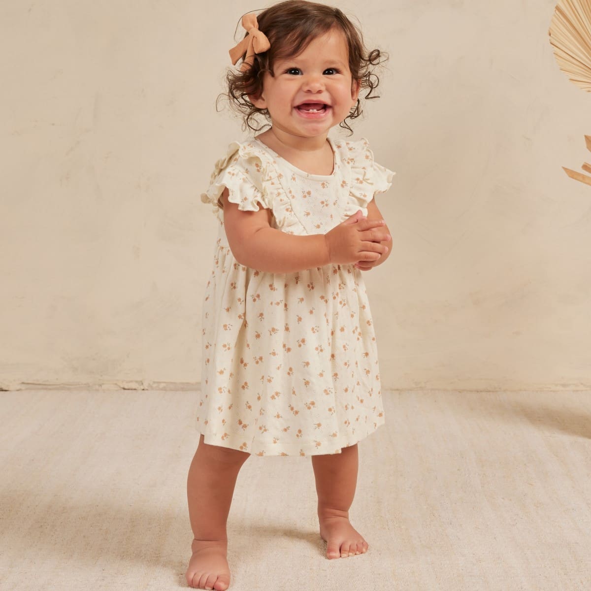 Sleeveless Ruffle V Dress | Ditsy Melon