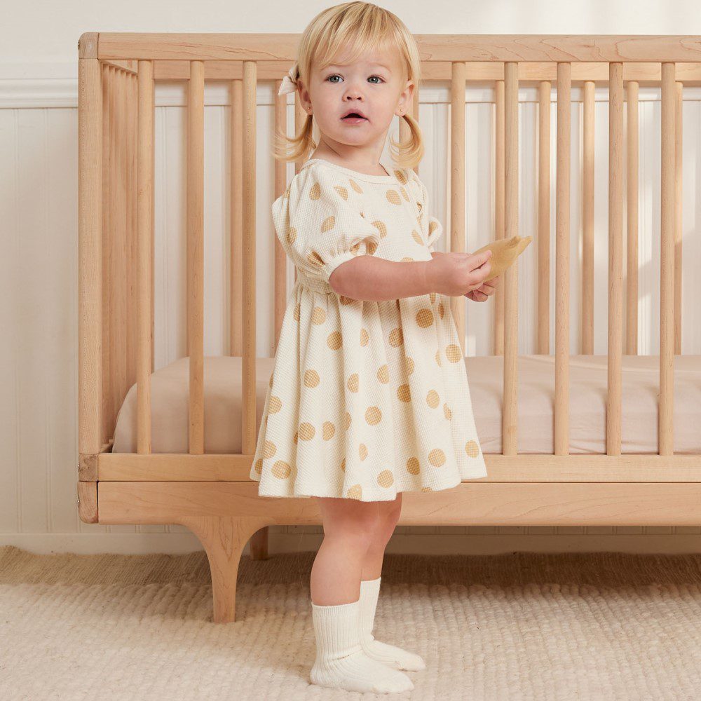 Waffle Babydoll Dress | Butter Dots