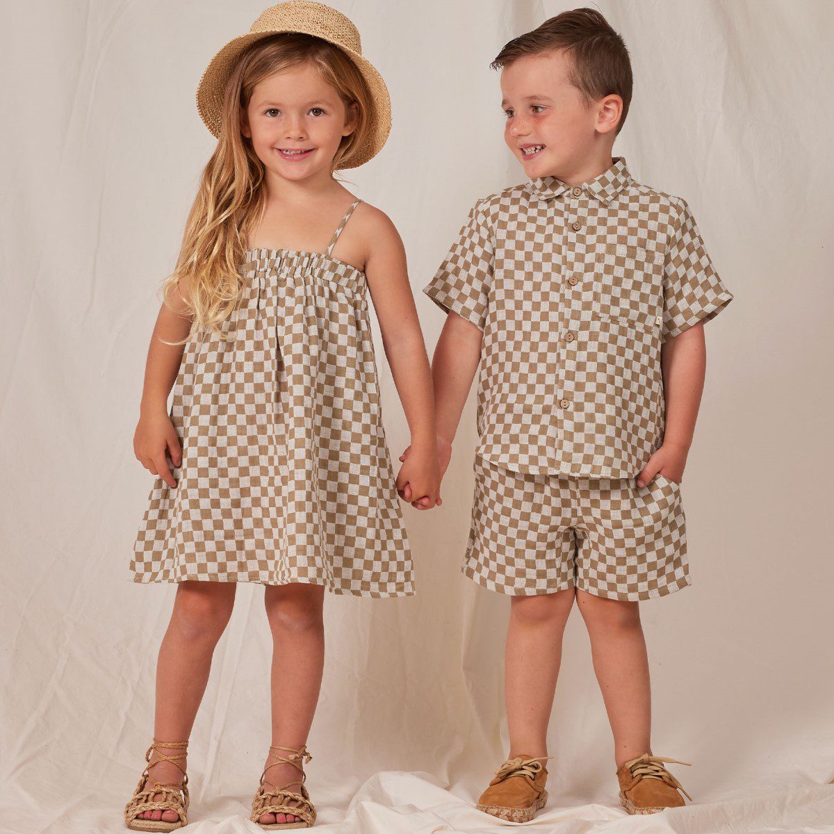 Sahara Mini Dress | Olive Check