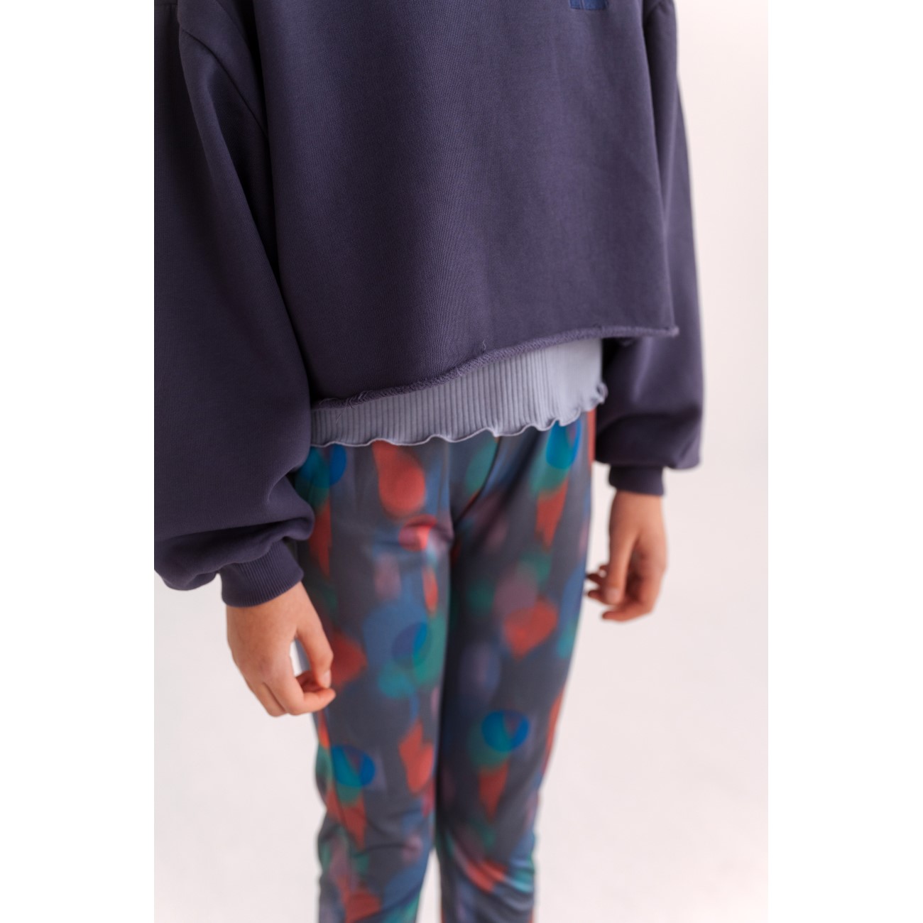 Crop Heart Sweater | Midnight Blue