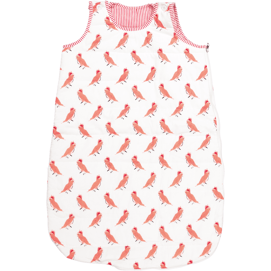 Reversible Sleeping Bag | Punky Birds / Red Stripes
