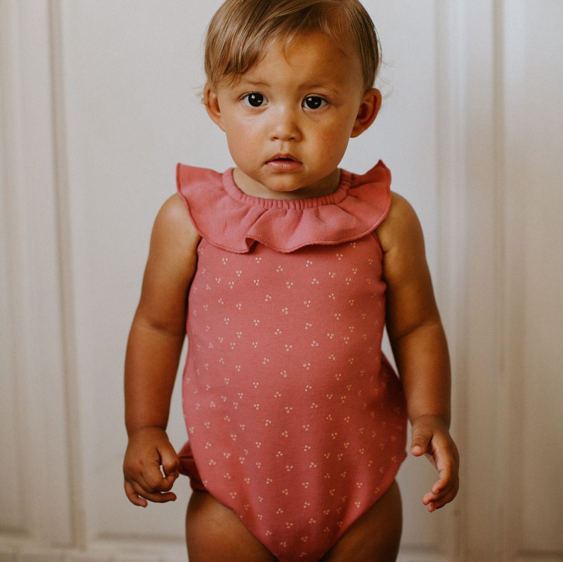 Ruffle Bodysuit & Bloomer | Sienna Dots