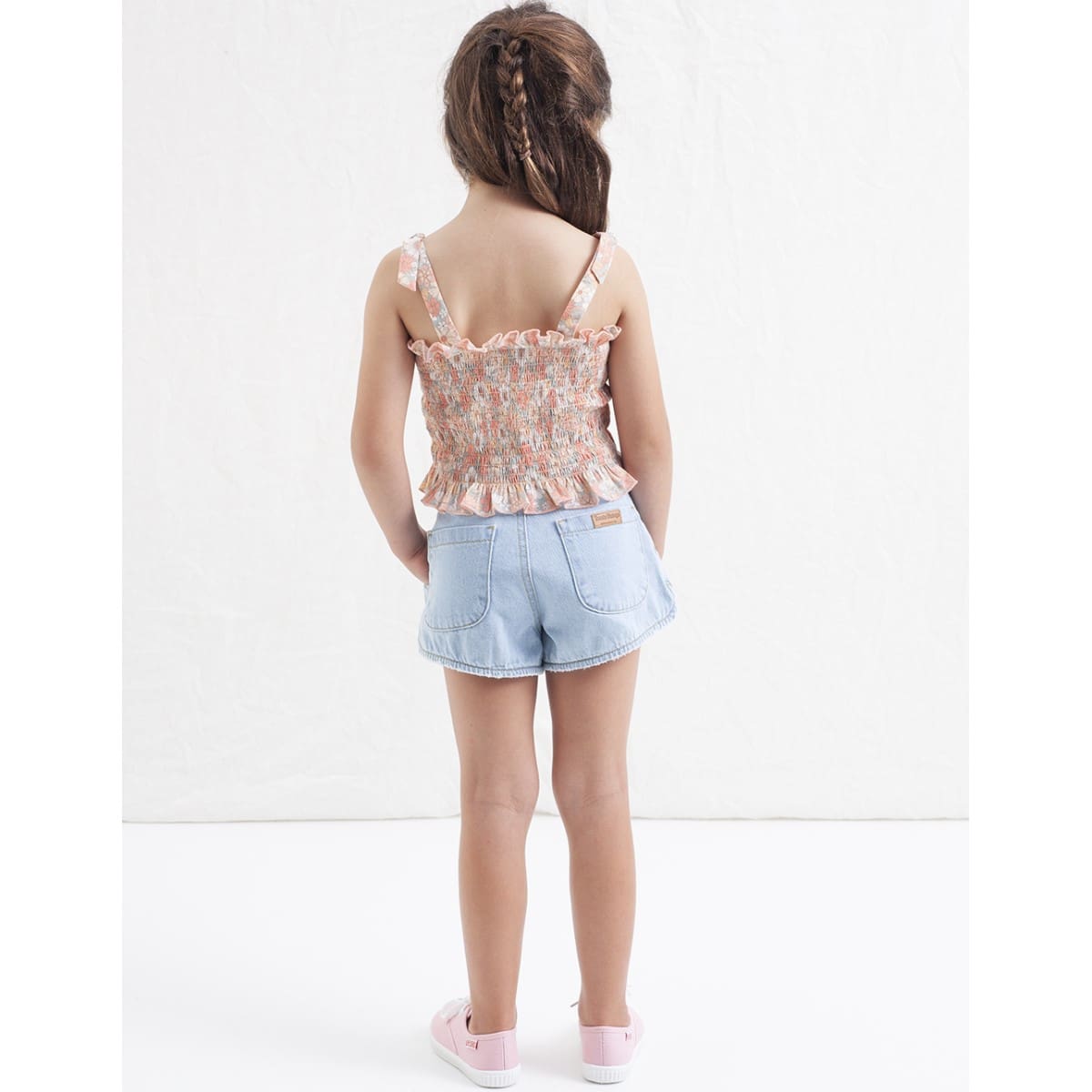 Floral Print Honeycomb Top