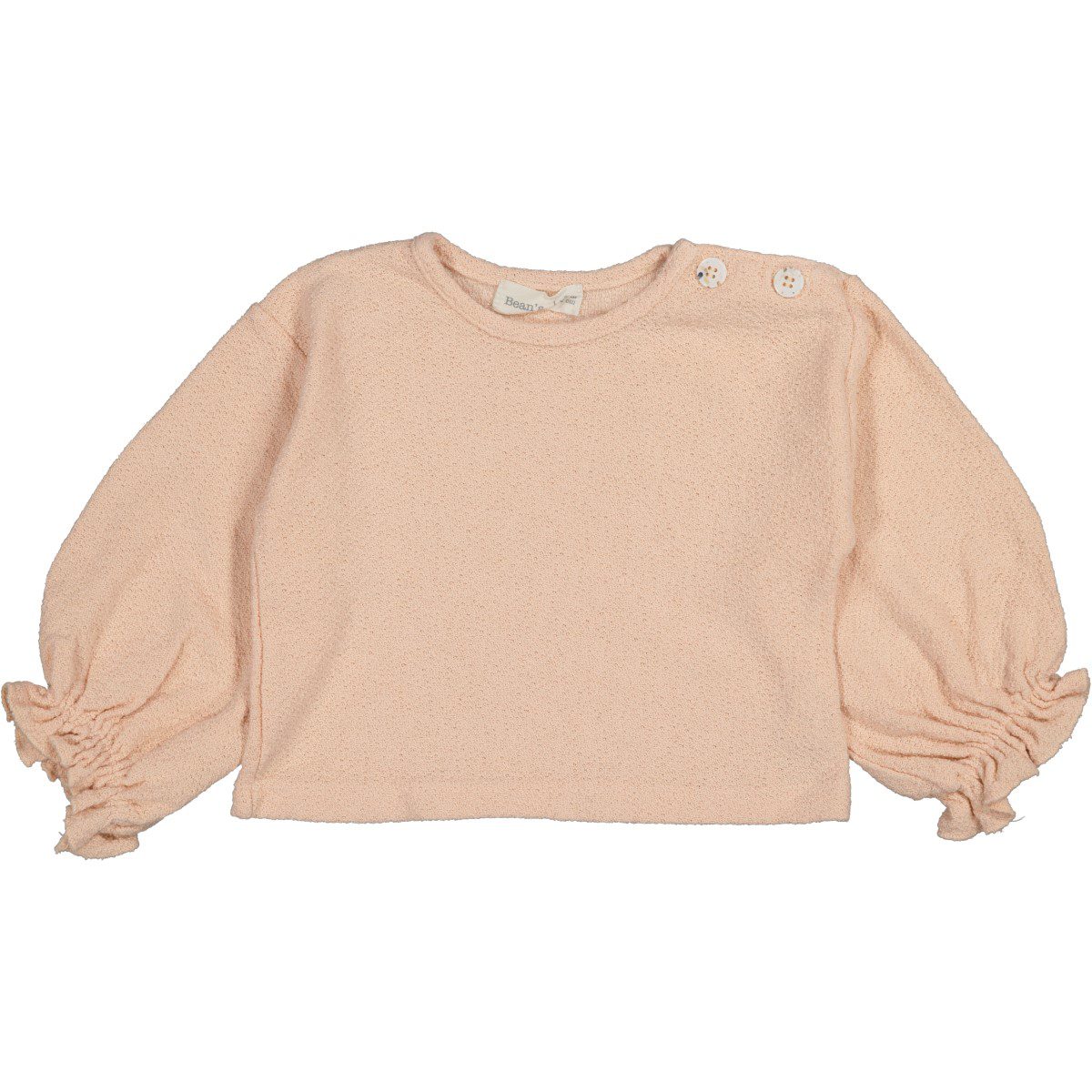 Textured Long Sleeve Girl T-Shirt & Frilly Short | Old Pink
