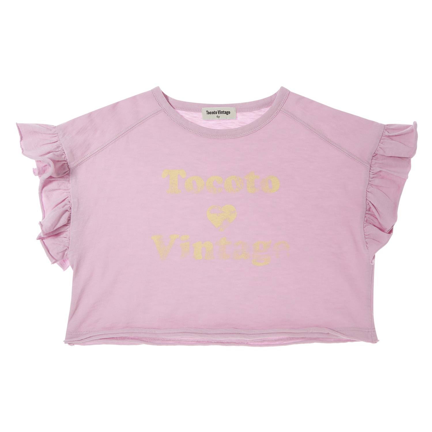 Tocoto Loves Vintage Ruffled Sleeve Tshirt