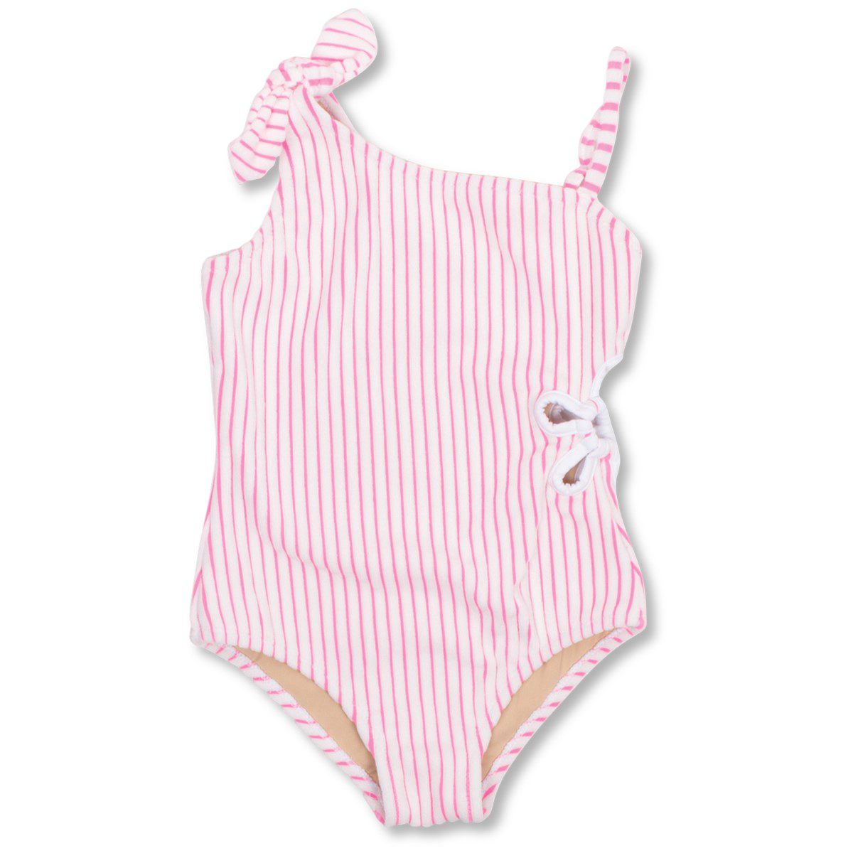 Terry Cutout Daisy 1 Shoulder | Berry Stripe