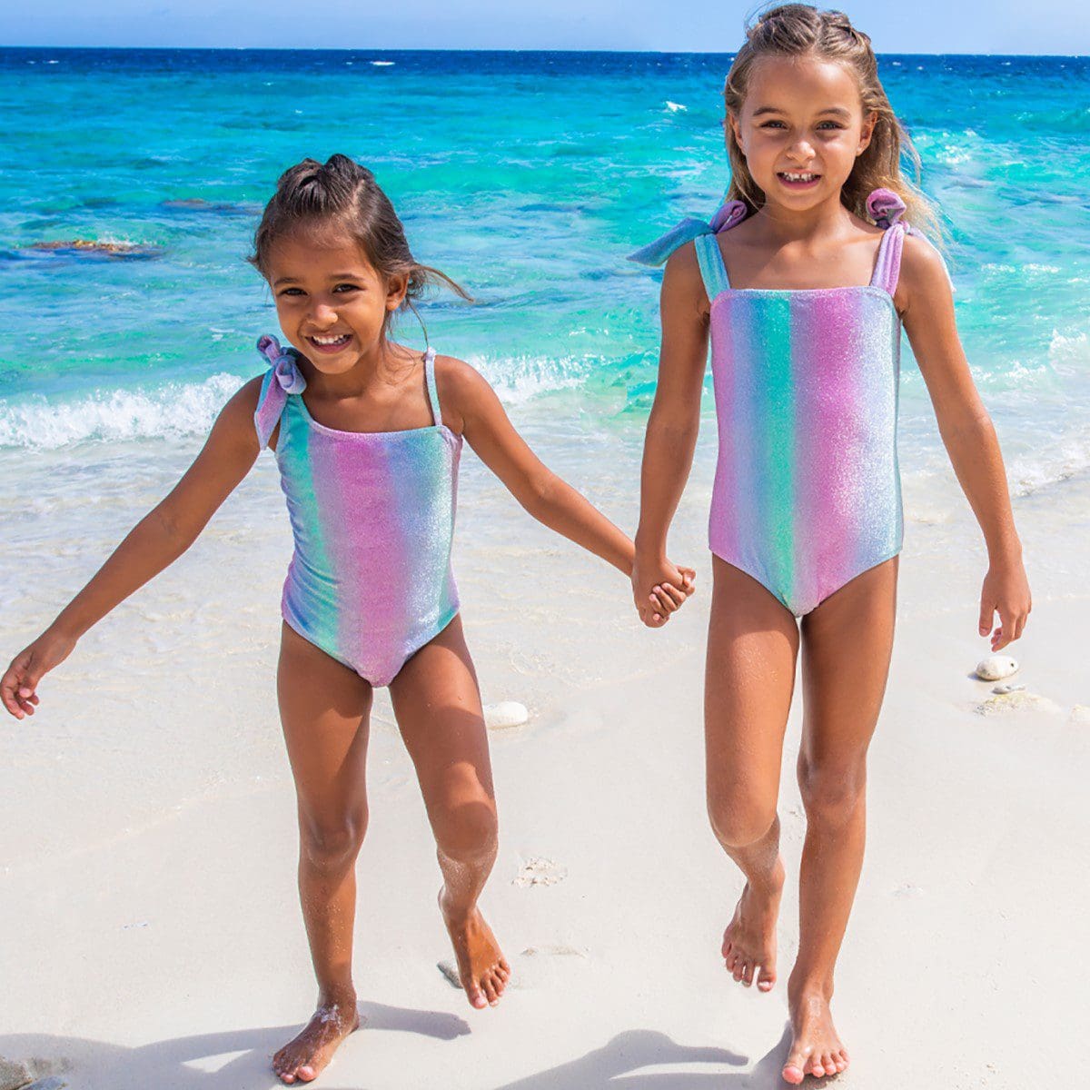 Shimmer Bunny Tie 1 Shoulder | Ocean Ombre