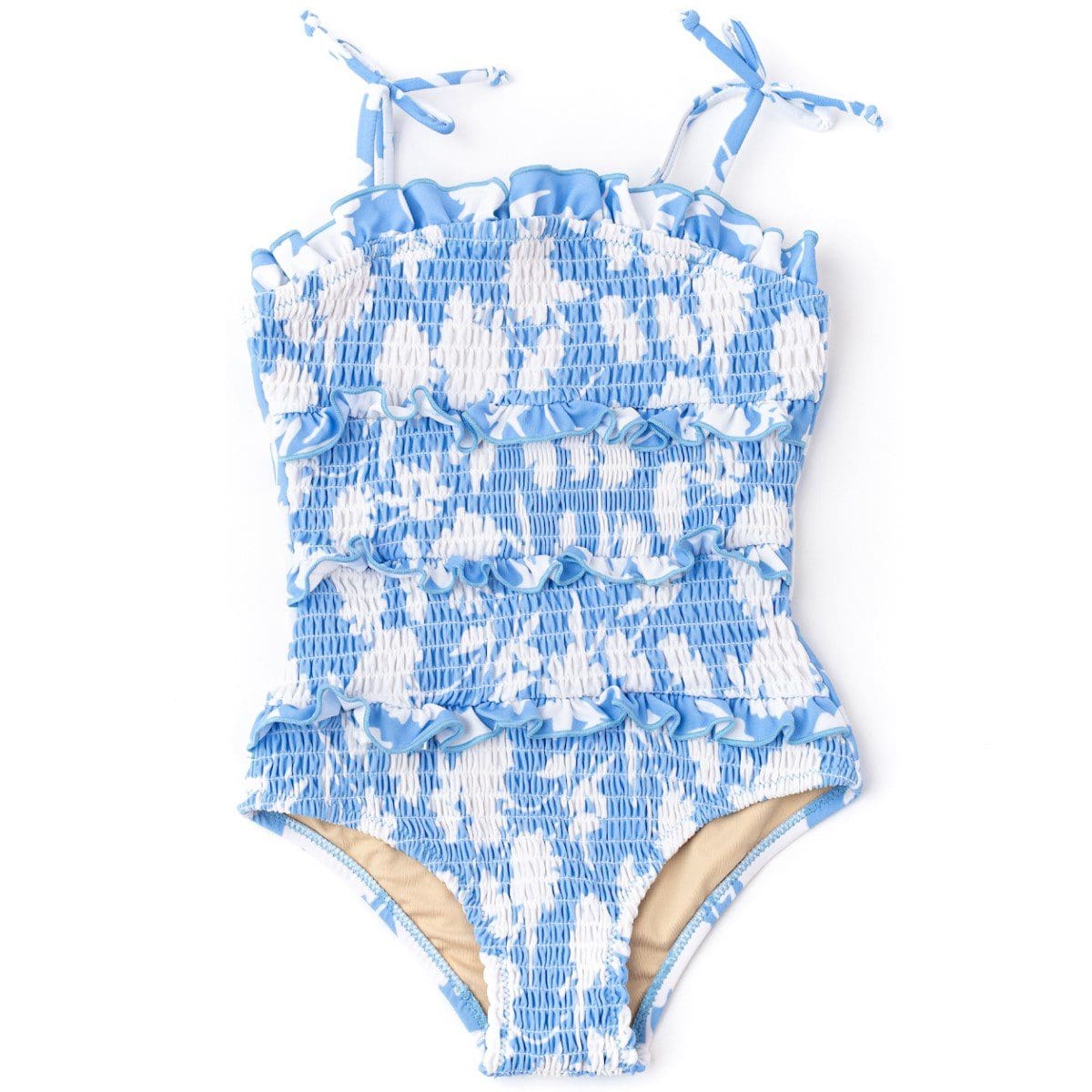 Smock Ruffle 1 Piece | Blue Floral