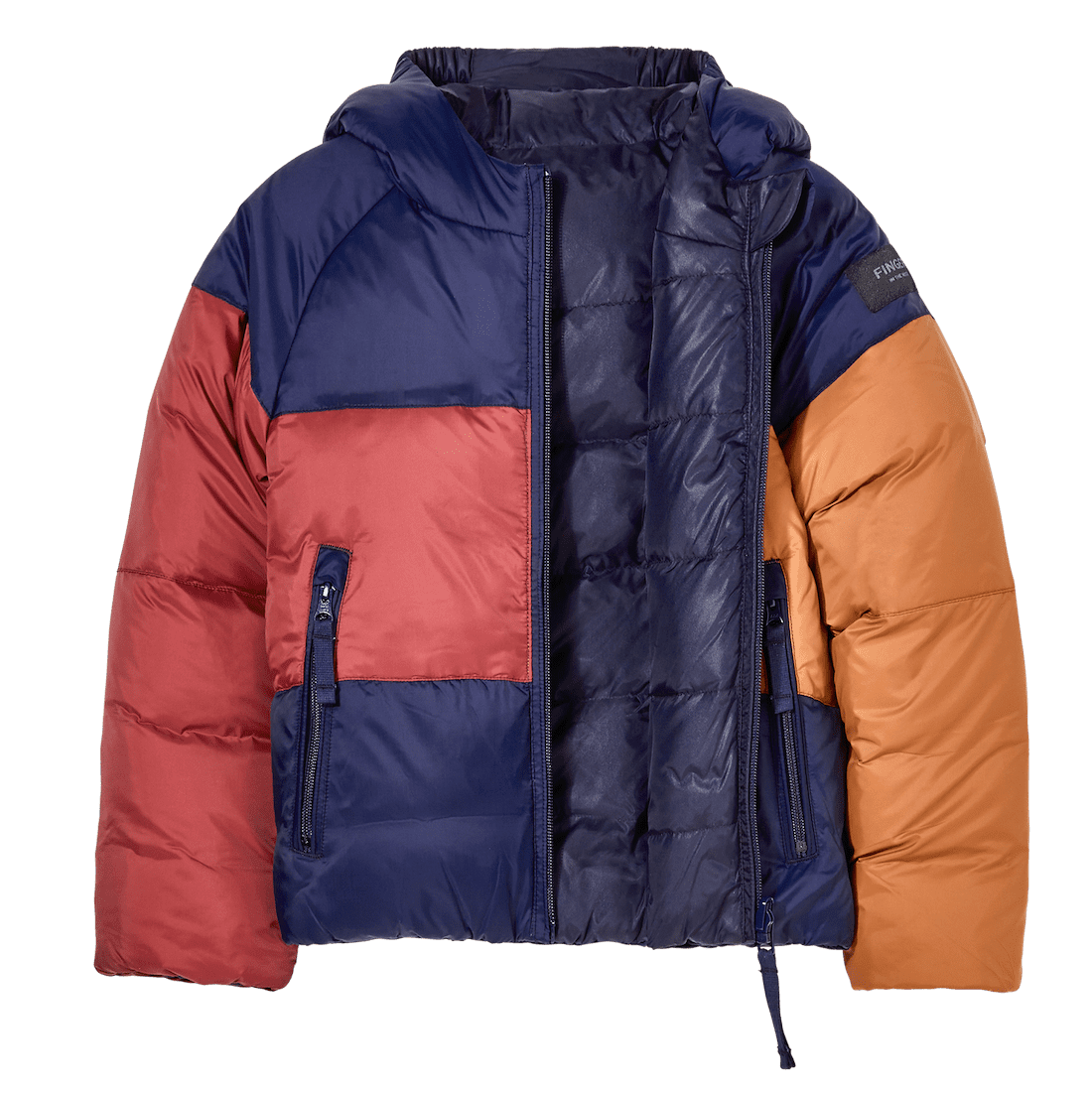 Snowscout REVERSIBLE Navy Colorblock Down Jacket