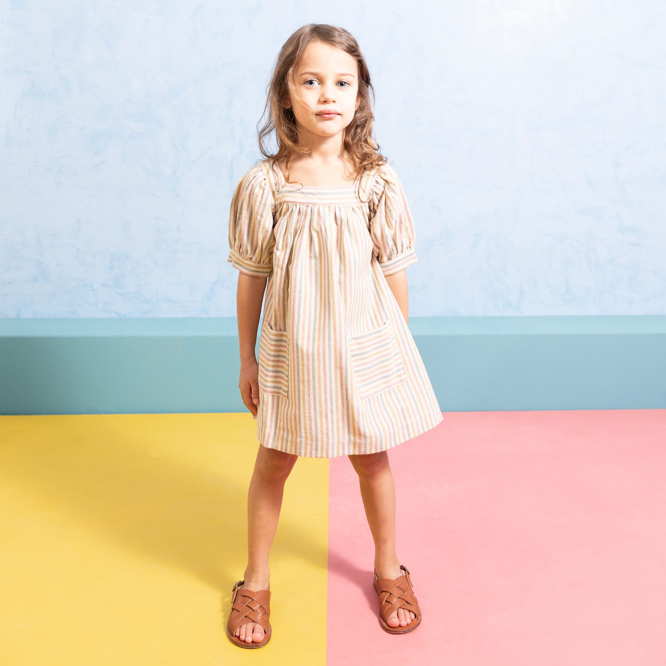 Nora Dress | Multicolored Stripes