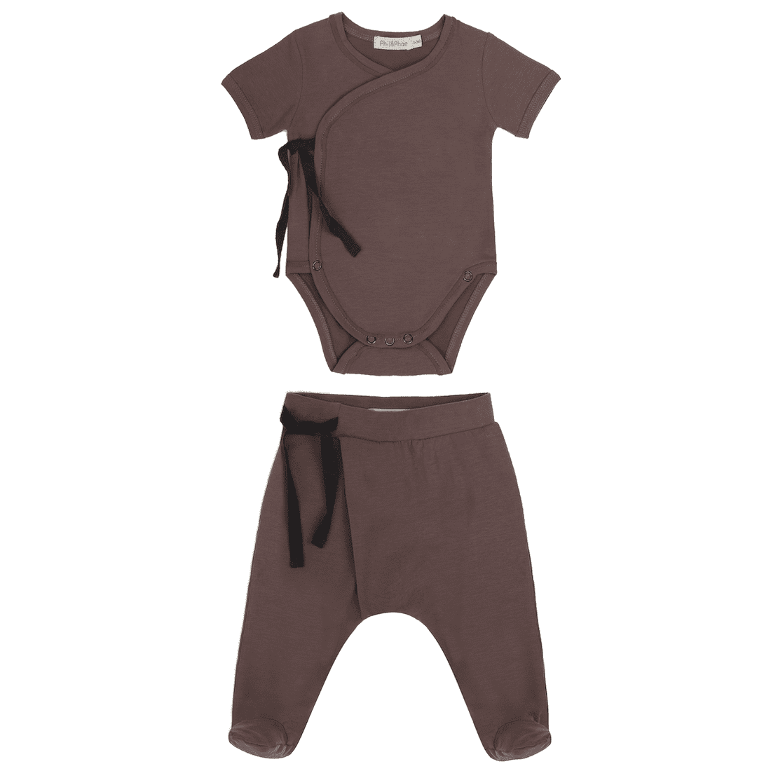 S/S Cross Over Body & Harem Footies | Heather
