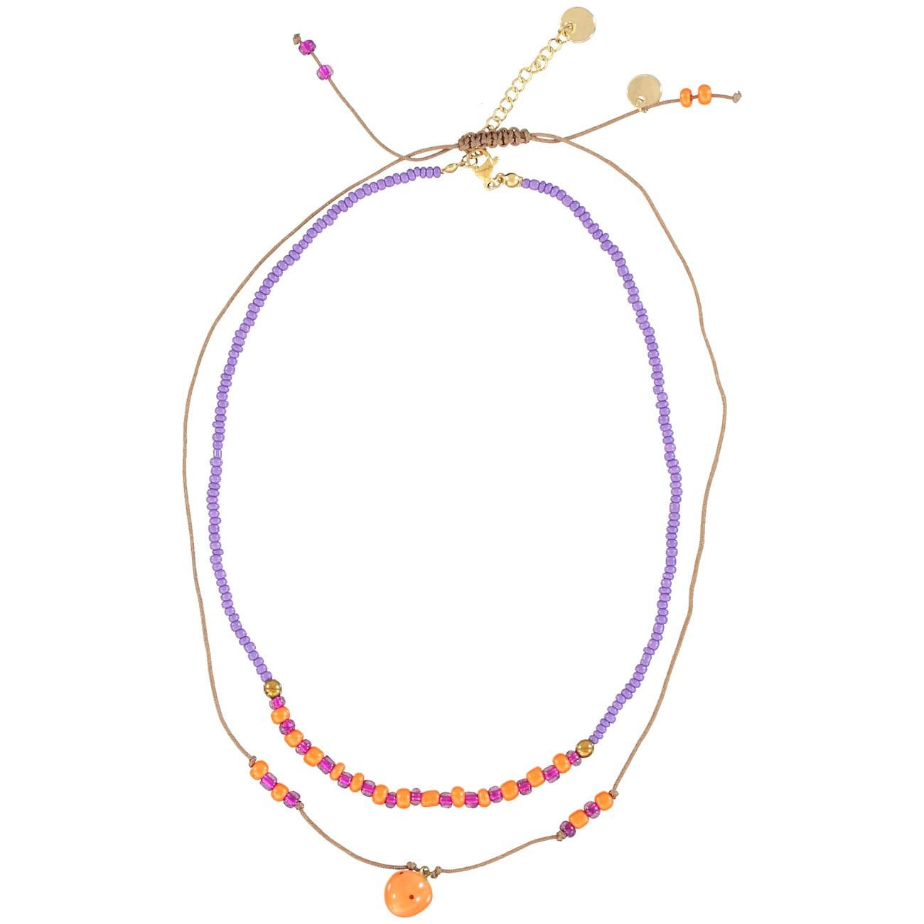 Necklaces | Orange & Violet
