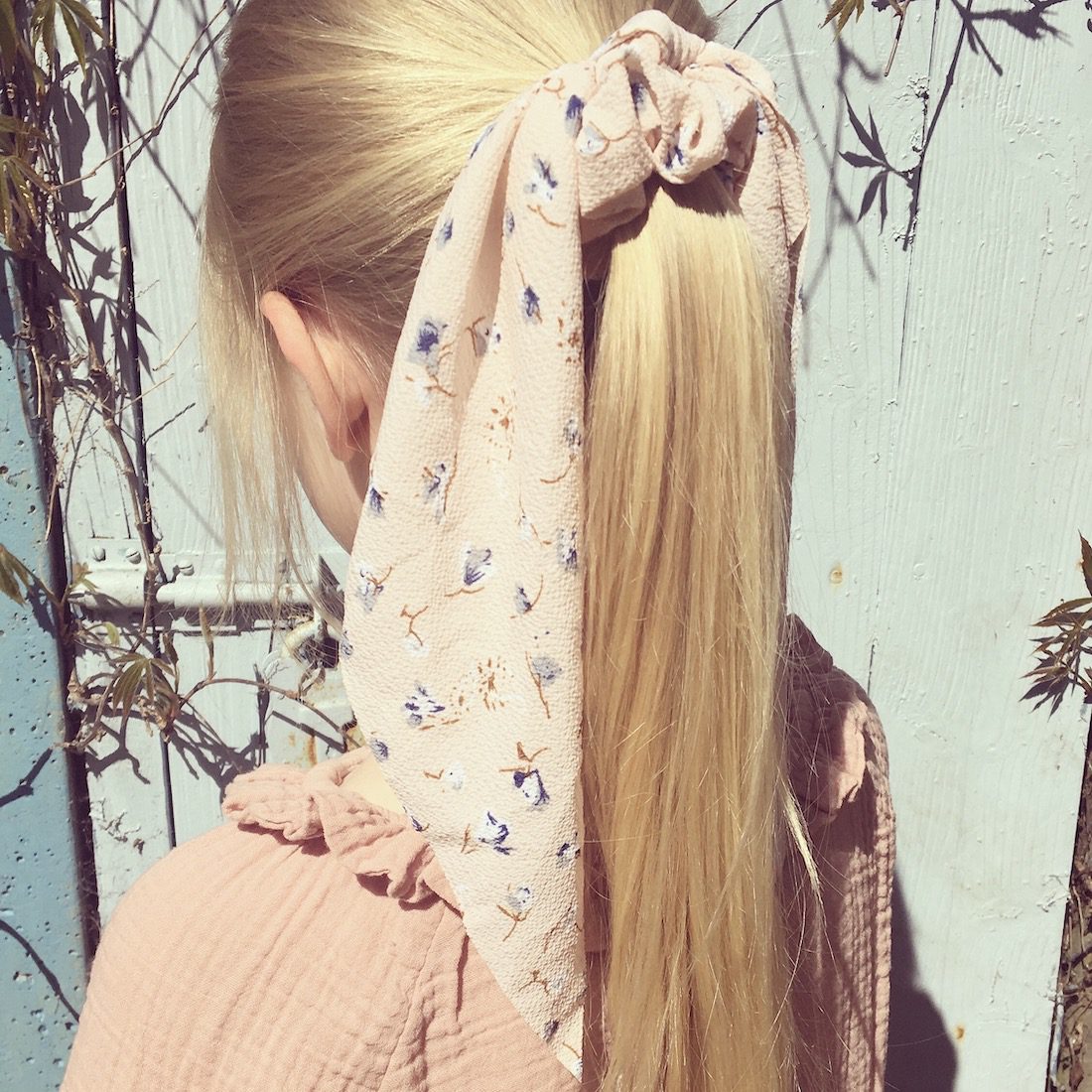 Scarf Scrunchie Floral Green