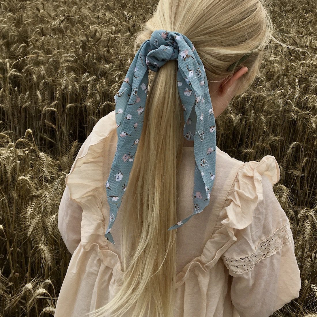 Scarf Scrunchie Floral Green