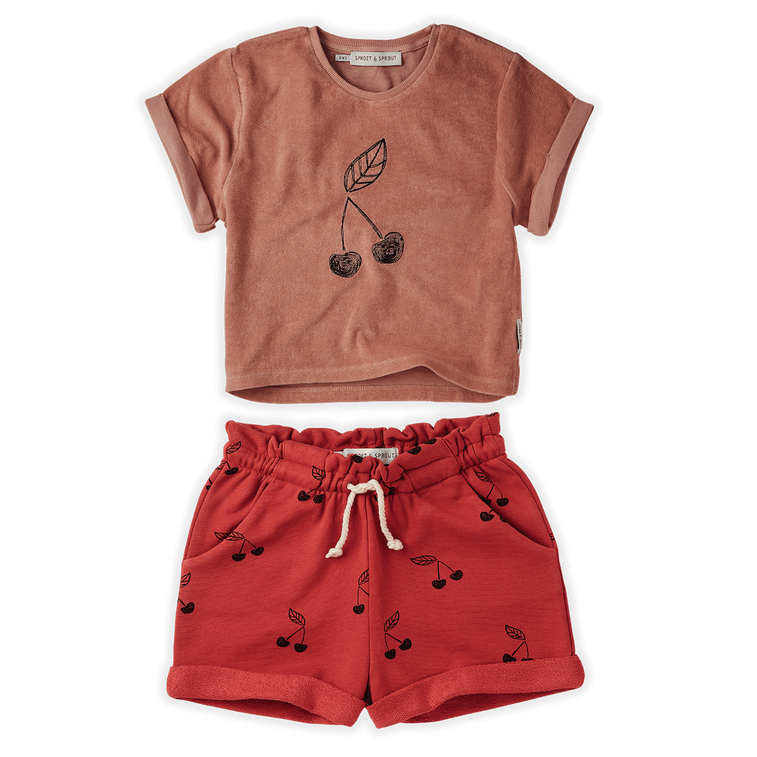 Sweat T-Shirt Terry Cherry & Short Print Cherry