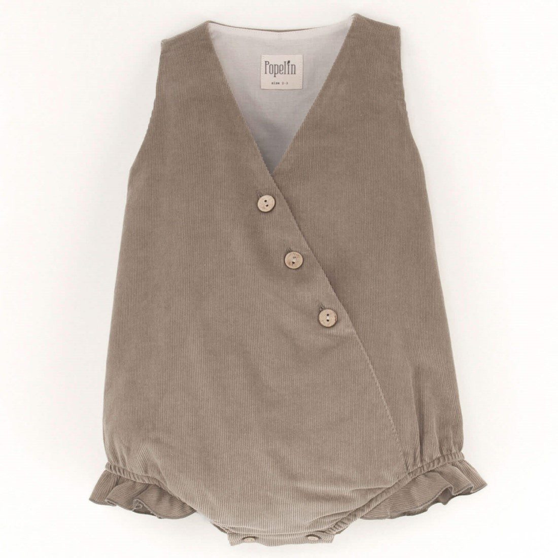 Off White Knitted Romper Suit & Taupe Crossover Romper Suit