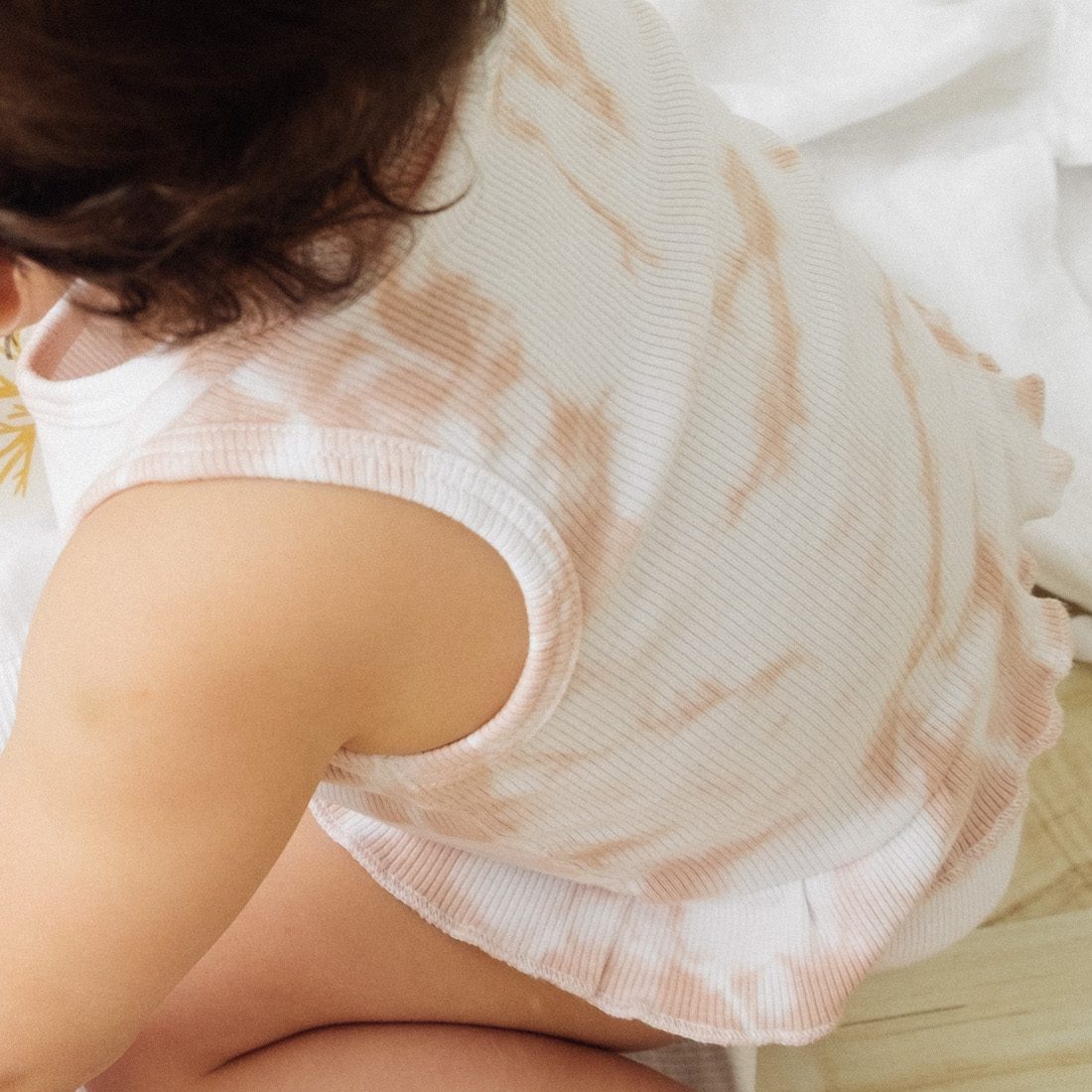 Tie Dye Ruffle Set | Dusty Rose