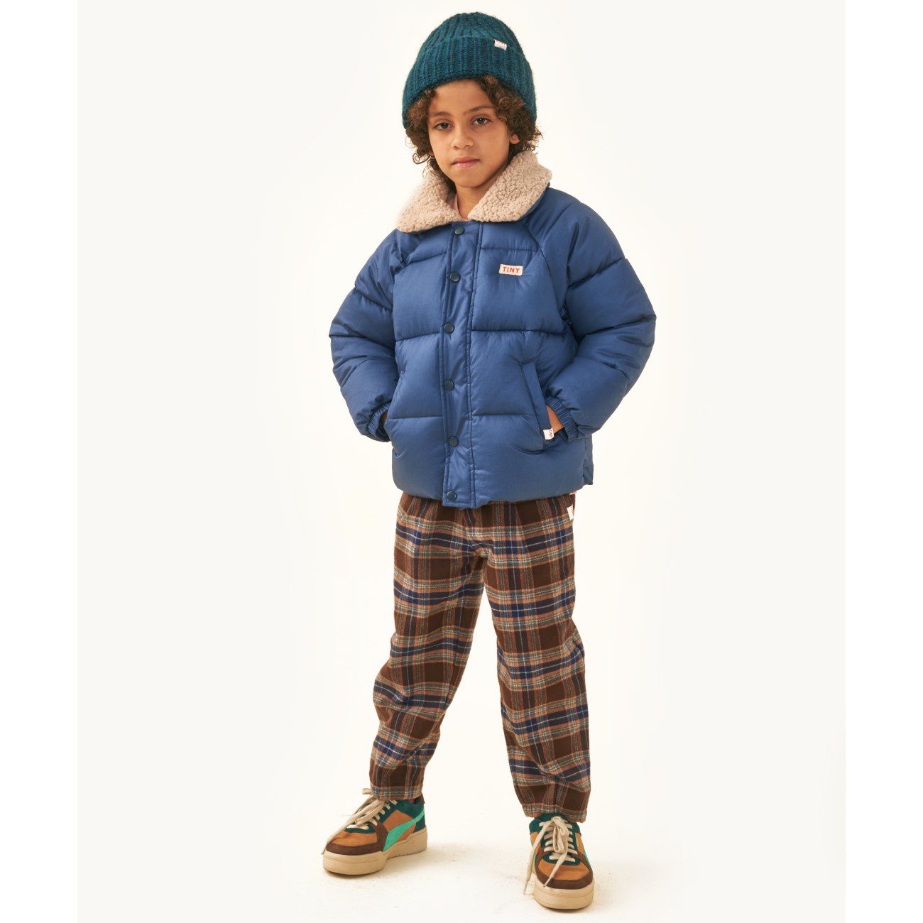 Solid Padded Jacket | Light Navy