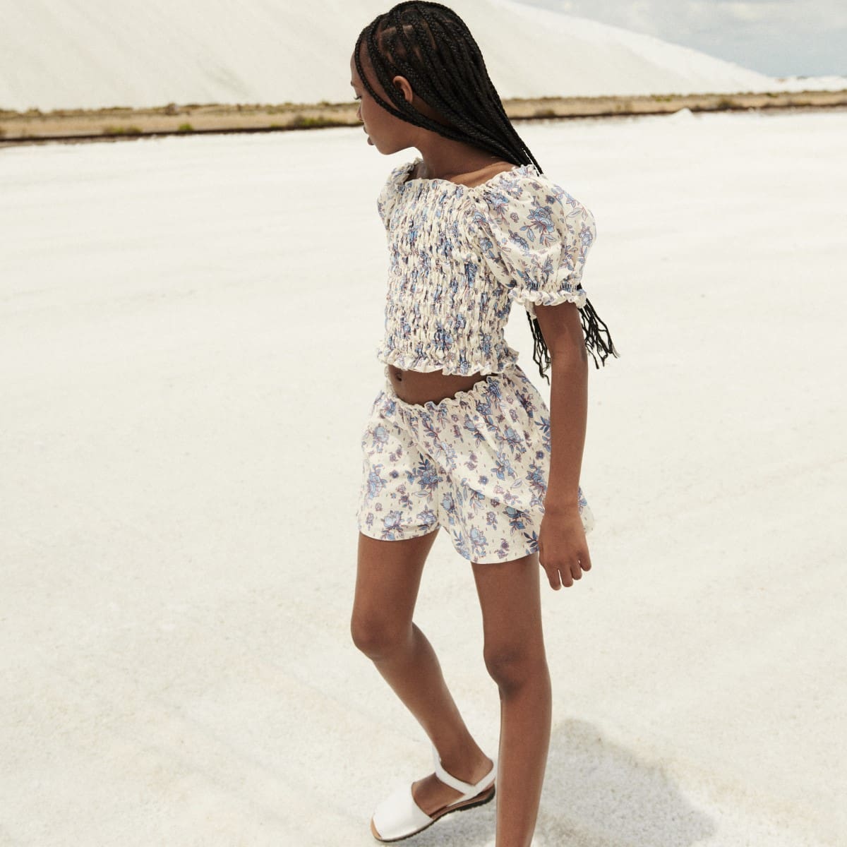 Fleur Top & Fleur Shorts | Sky Rose