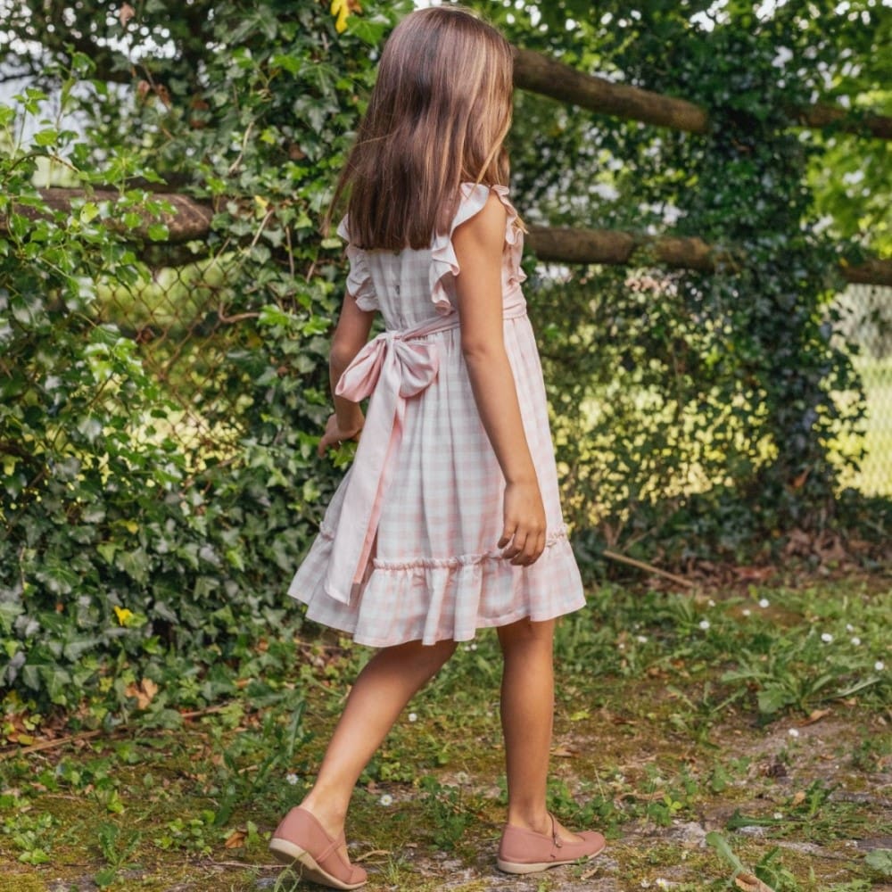 Plaid Dress W/ Sash