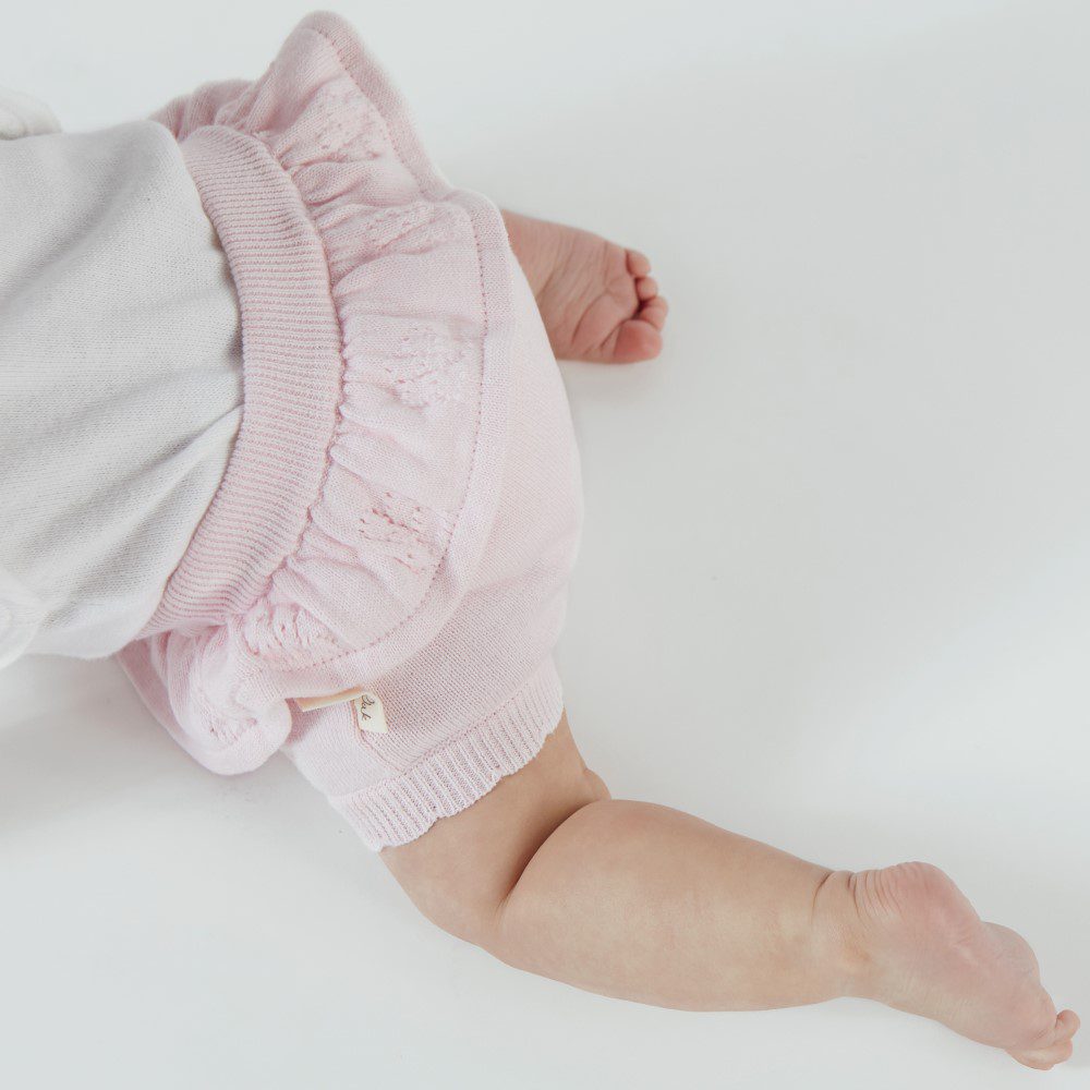 Pink Floral Knit Bloomers