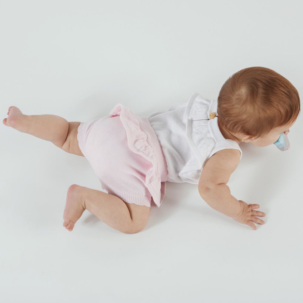 Pink Floral Knit Bloomers