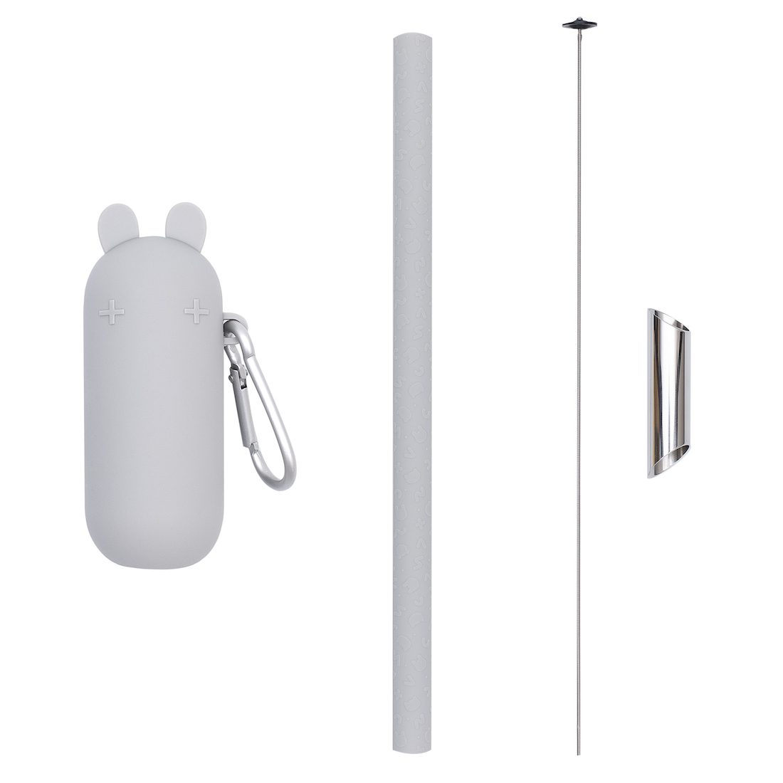 Keepie + Bubble Tea Straw Set | Grey
