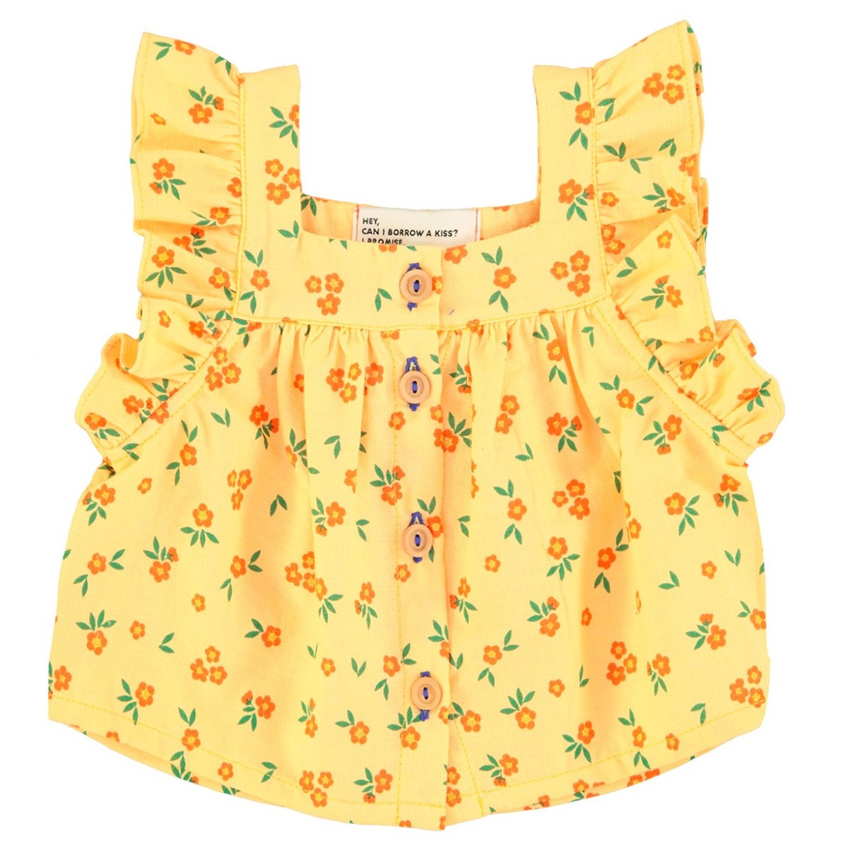 Sleeveless Blouse | Yellow Flowers