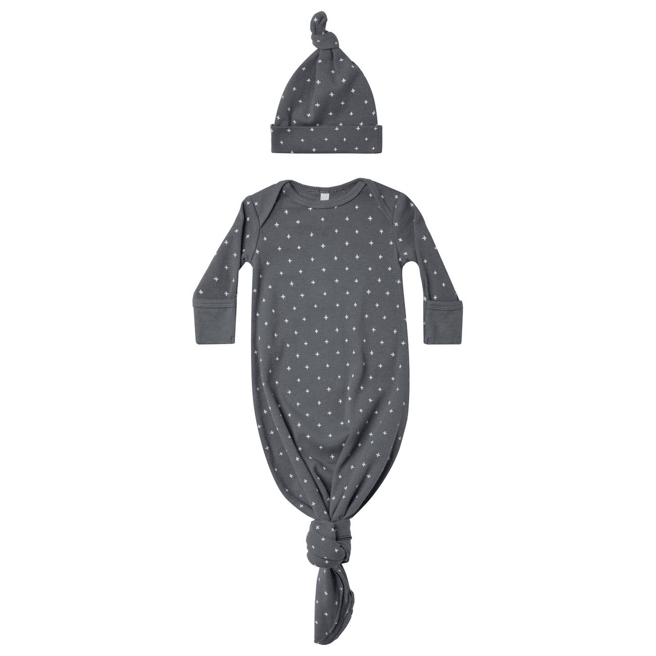 Knotted Baby Gown + Hat | Criss Cross