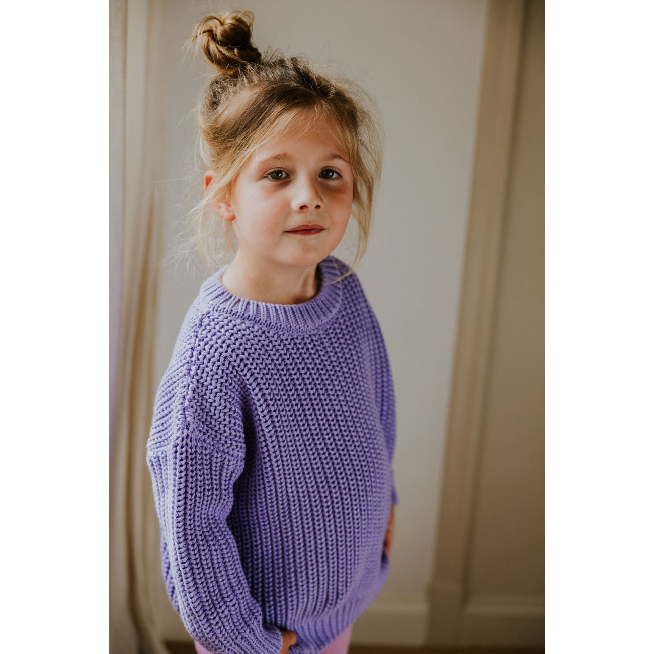 Chunky Knitted Sweater Lavender