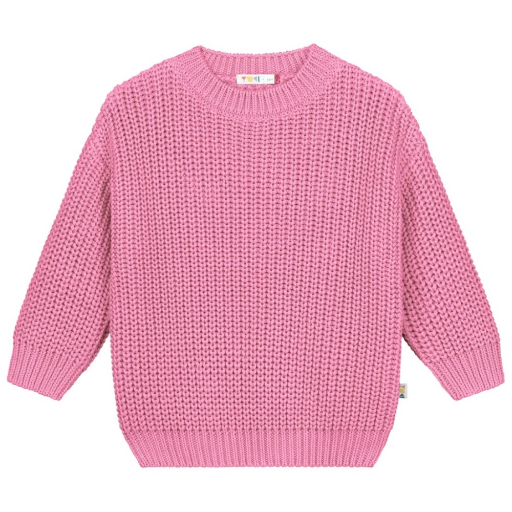 Chunky Knitted Sweater Bubble Gum Pink