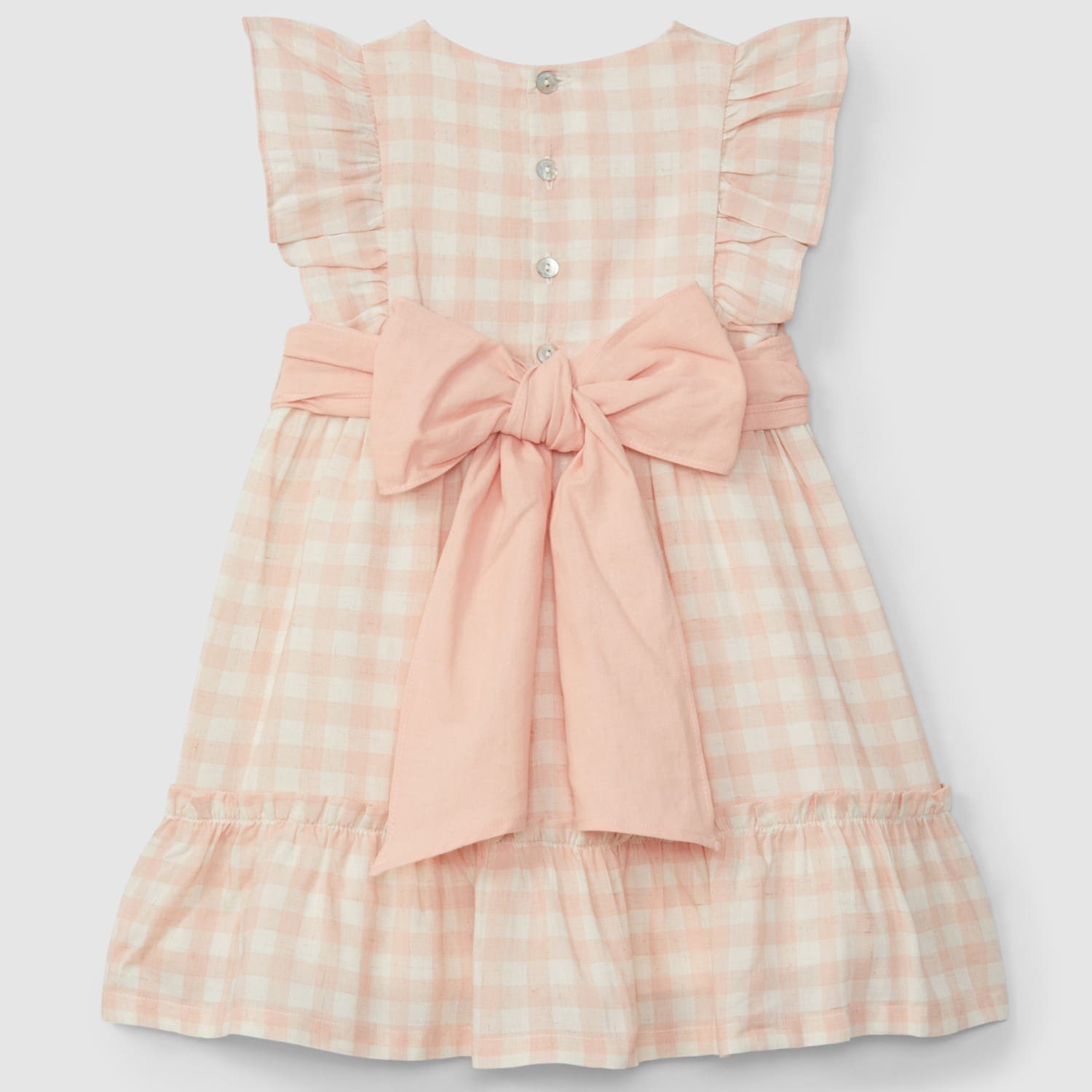 Plaid Dress W/ Sash
