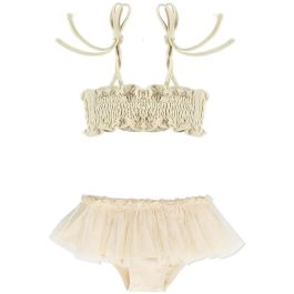 Bikini Tutu | Beige Cotton Lycra