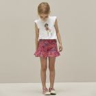 Graphic Print Ruffle Sleeve T-Shirt & Shorts